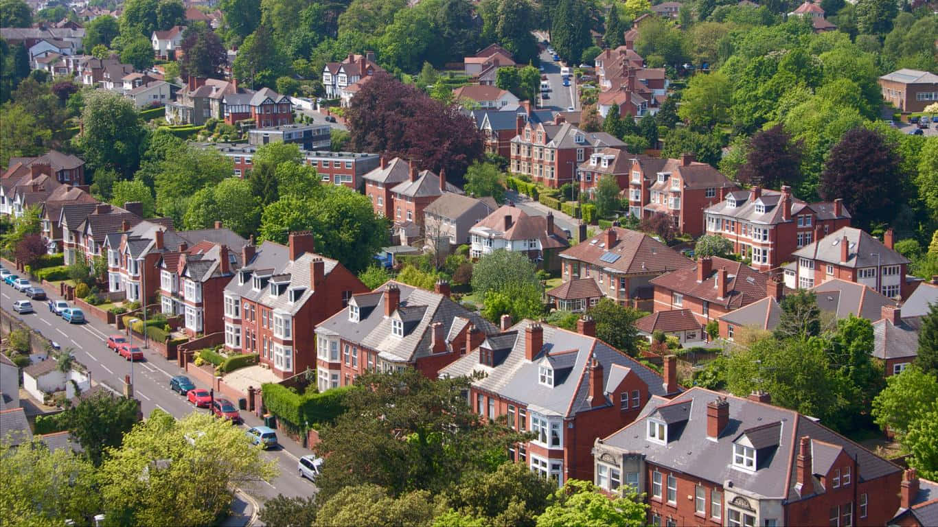 Newport, residential area, aerial view, HD Desktop Wallpaper