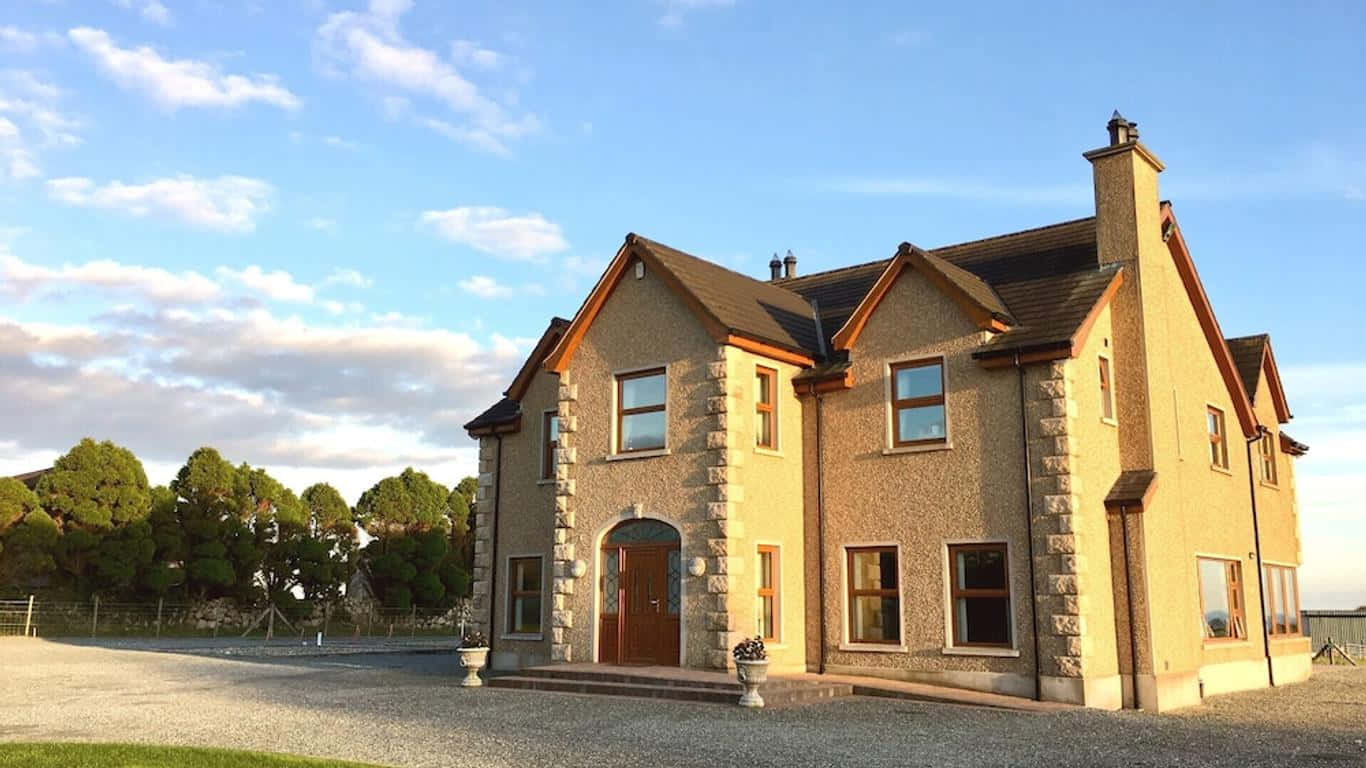 Newry, countryside house, stone and stucco, HD Desktop Wallpaper