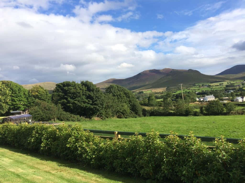 Newry, countryside view, vibrant green field, SD Desktop Wallpaper