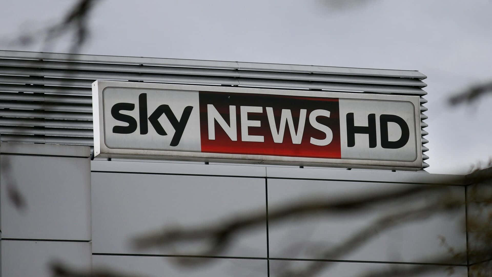 Sky News, HD sign, modern building, Full HD Desktop Wallpaper