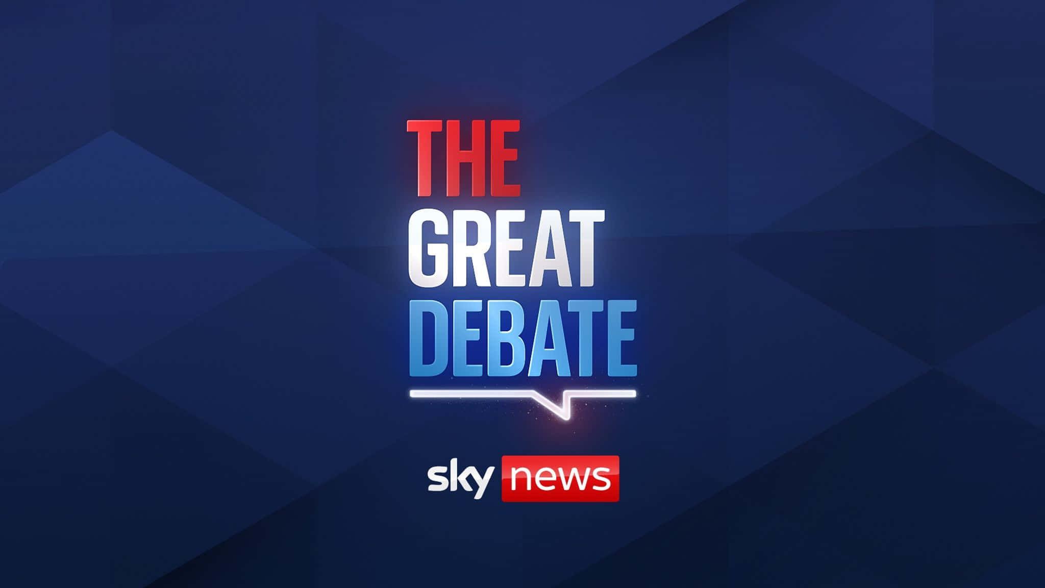 THE GREAT DEBATE, Sky News, red white and blue, Full HD Desktop Wallpaper