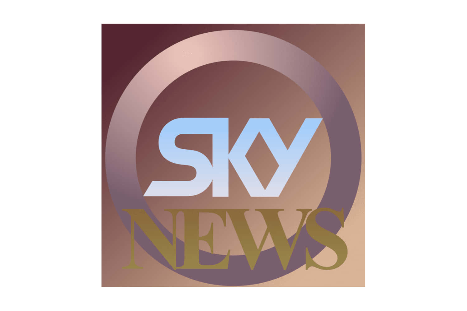 Sky News, pink logo, gradient circular frame, HD Desktop Wallpaper