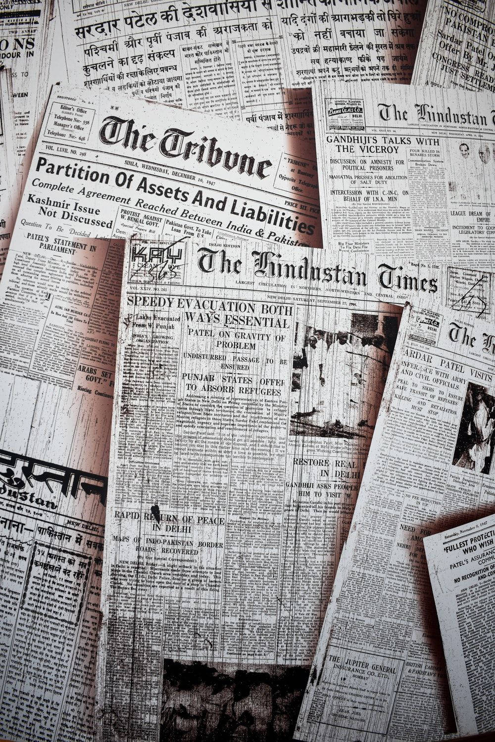 vintage Indian newspapers, bold headlines, dense text, HD Phone Wallpaper