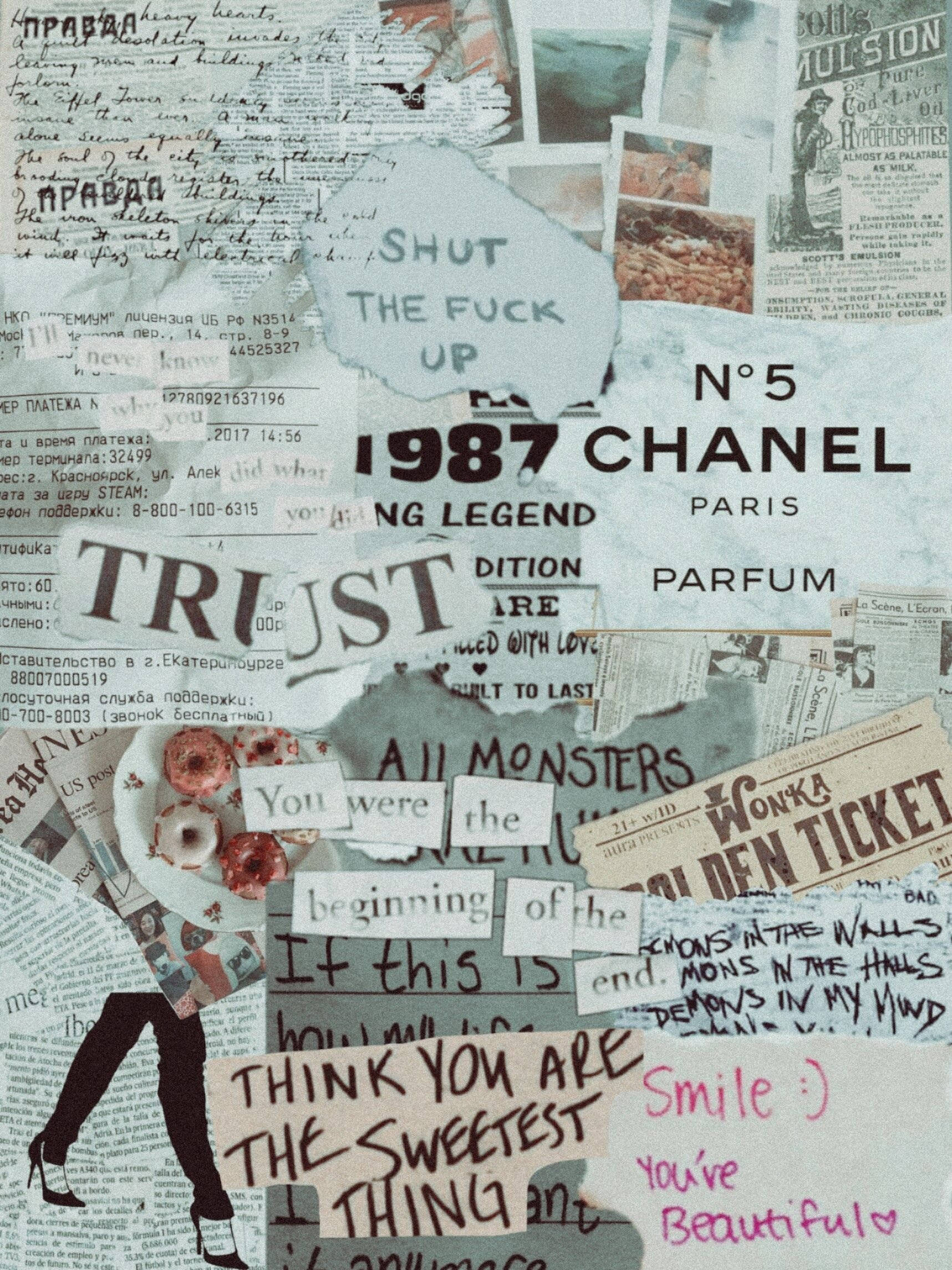 Newspaper Aesthetic, vintage newspaper clippings, ads, Full HD Phone Wallpaper