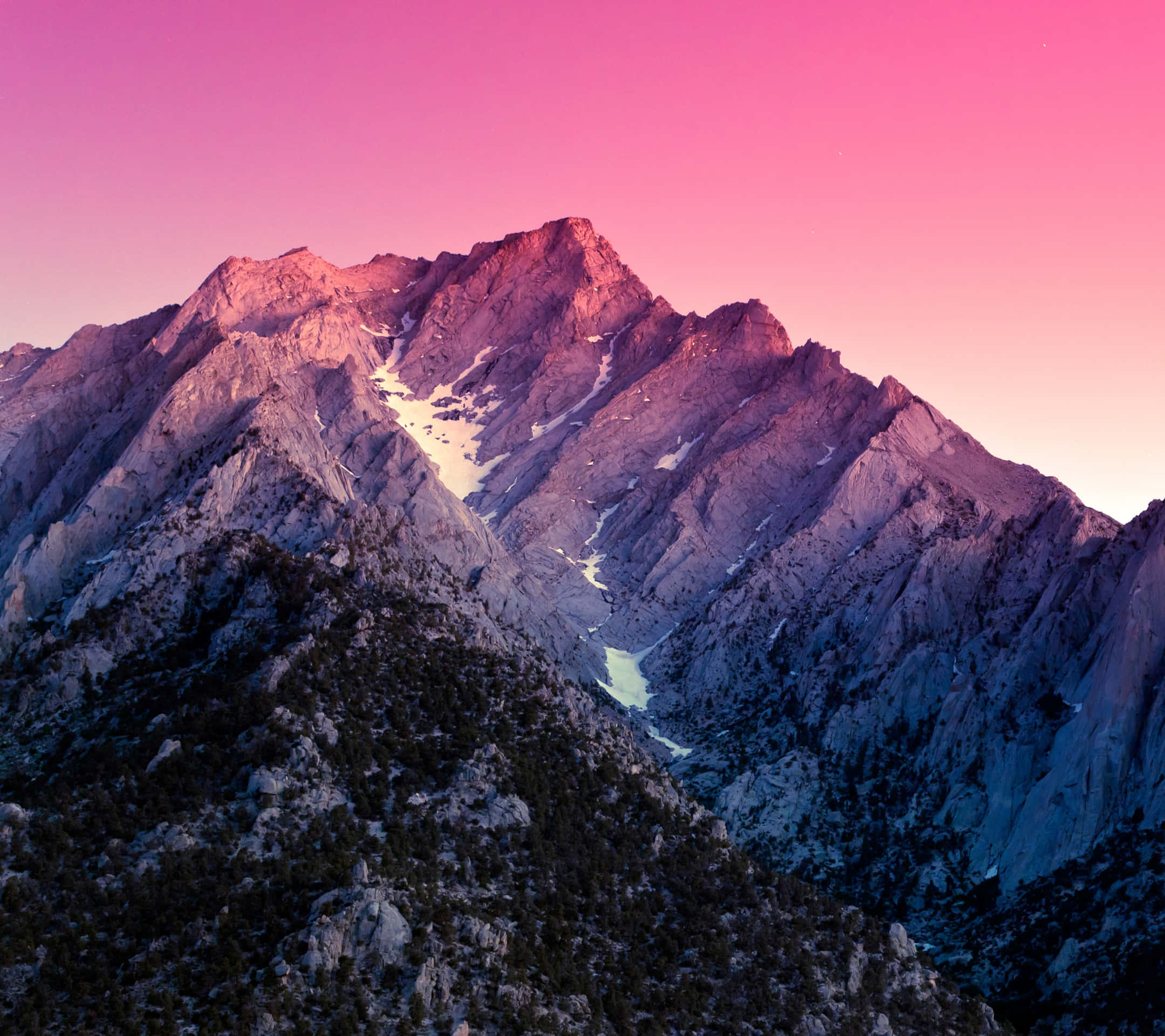 Nexus 5, pink sky, snow, Full HD Desktop Wallpaper