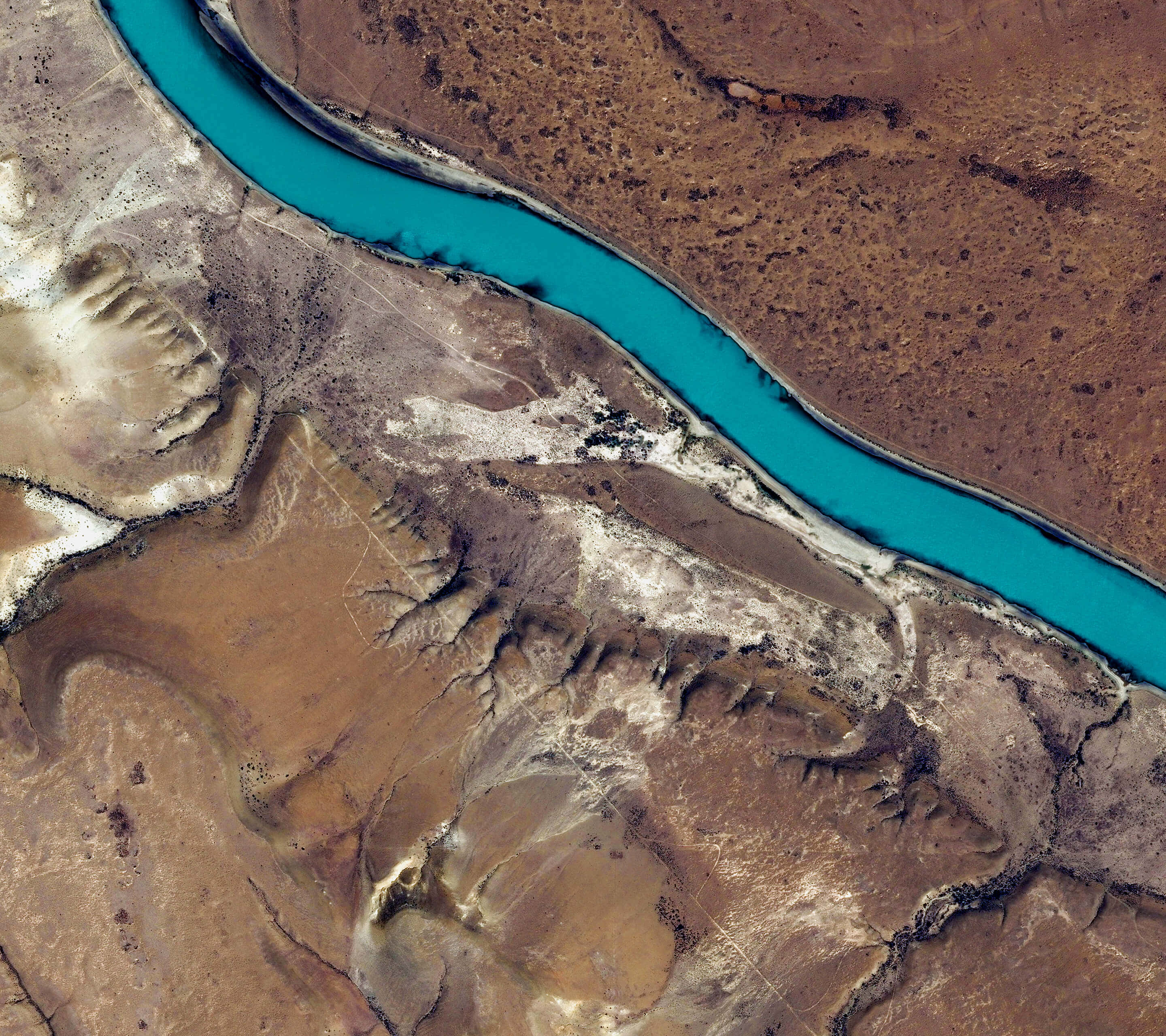 Nexus 6, turquoise river, desert, 2K Desktop Wallpaper
