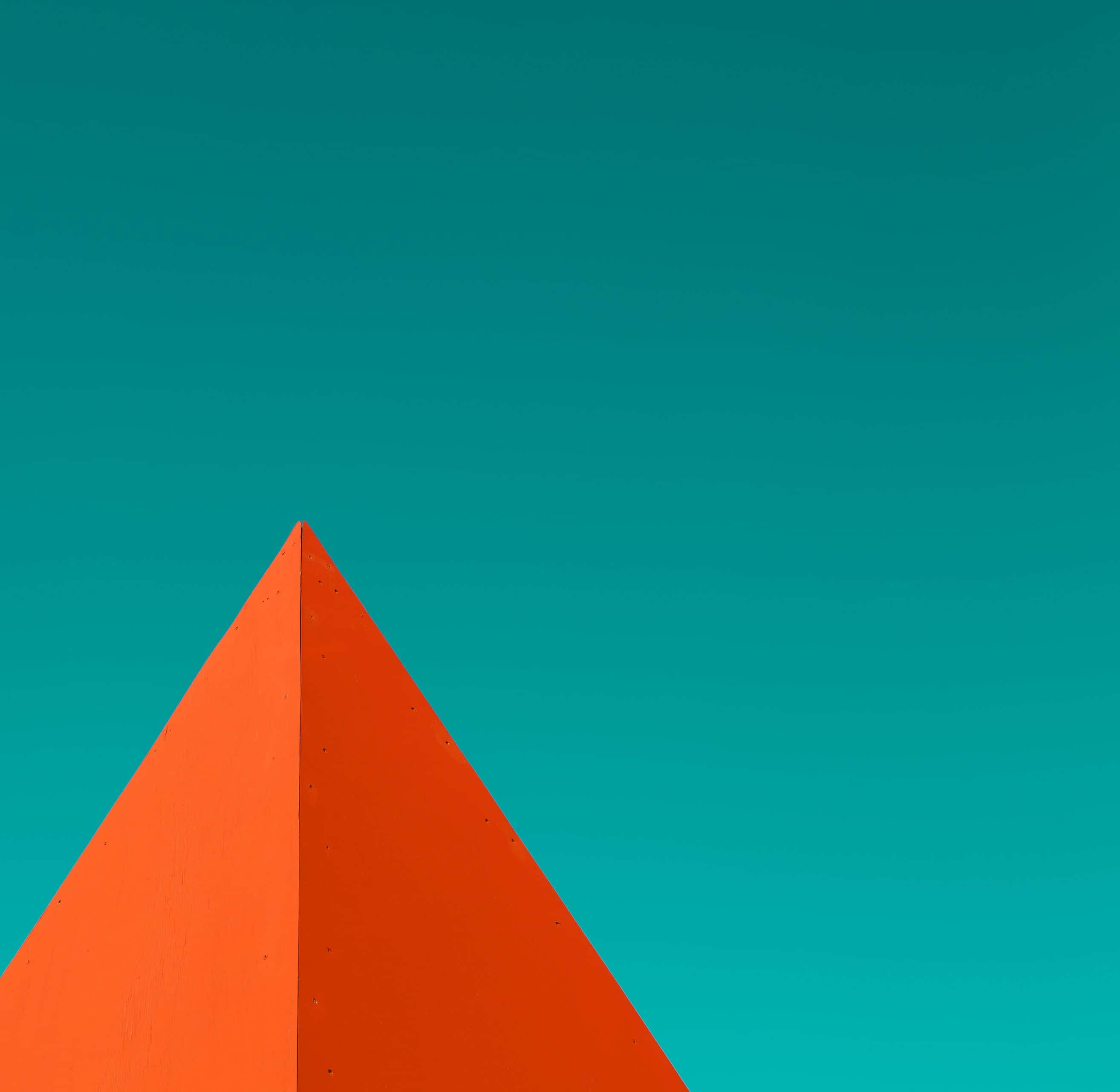 Nexus 6, orange, triangular shape, 2K Desktop Wallpaper