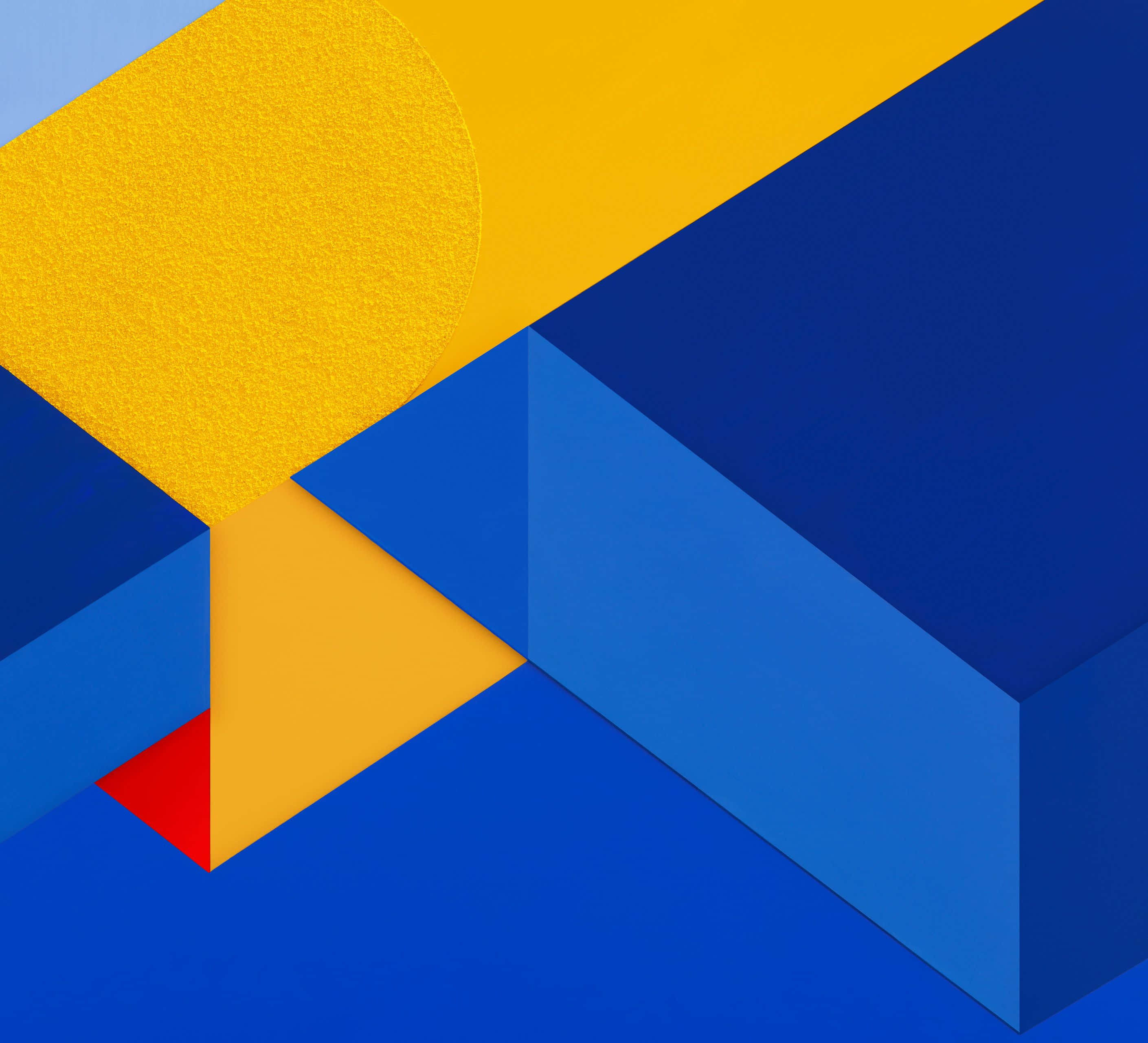Nexus 6, blue, yellow, 2K Desktop Wallpaper