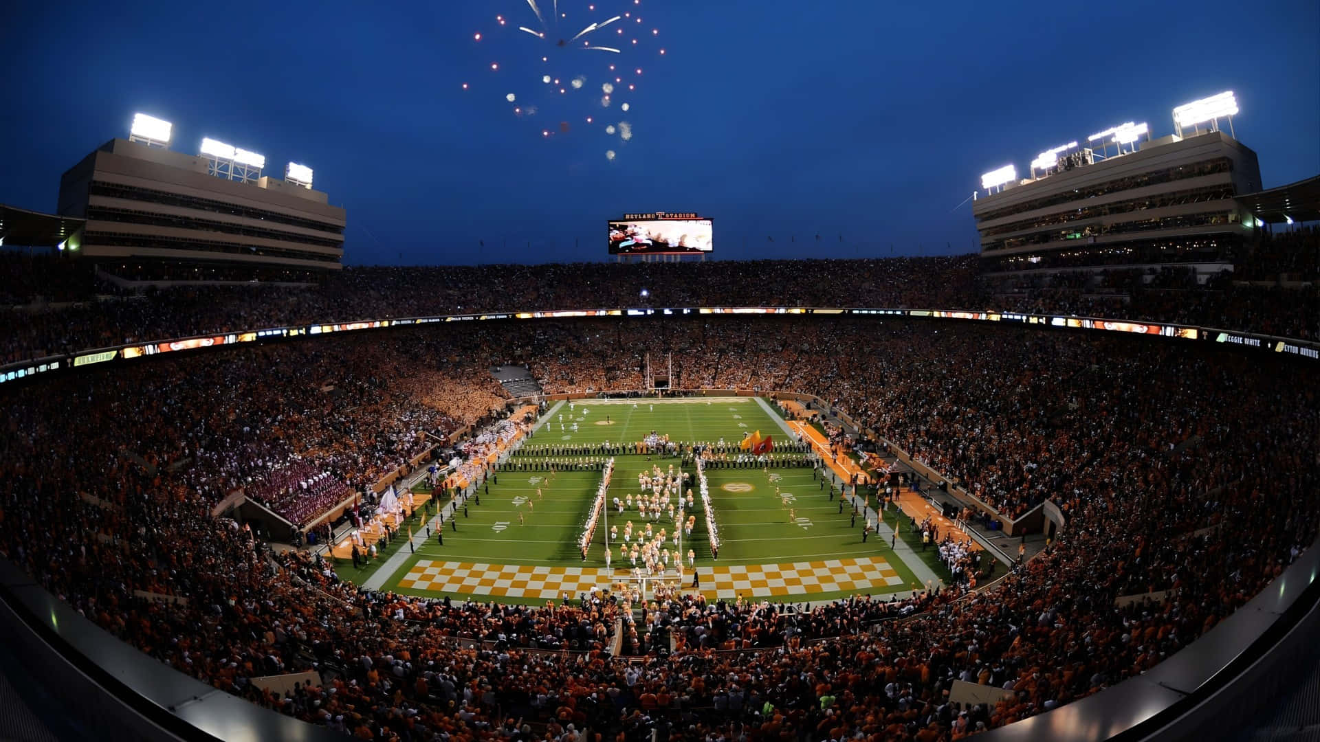 Neyland Stadium, game night, dusk, Full HD Desktop Wallpaper