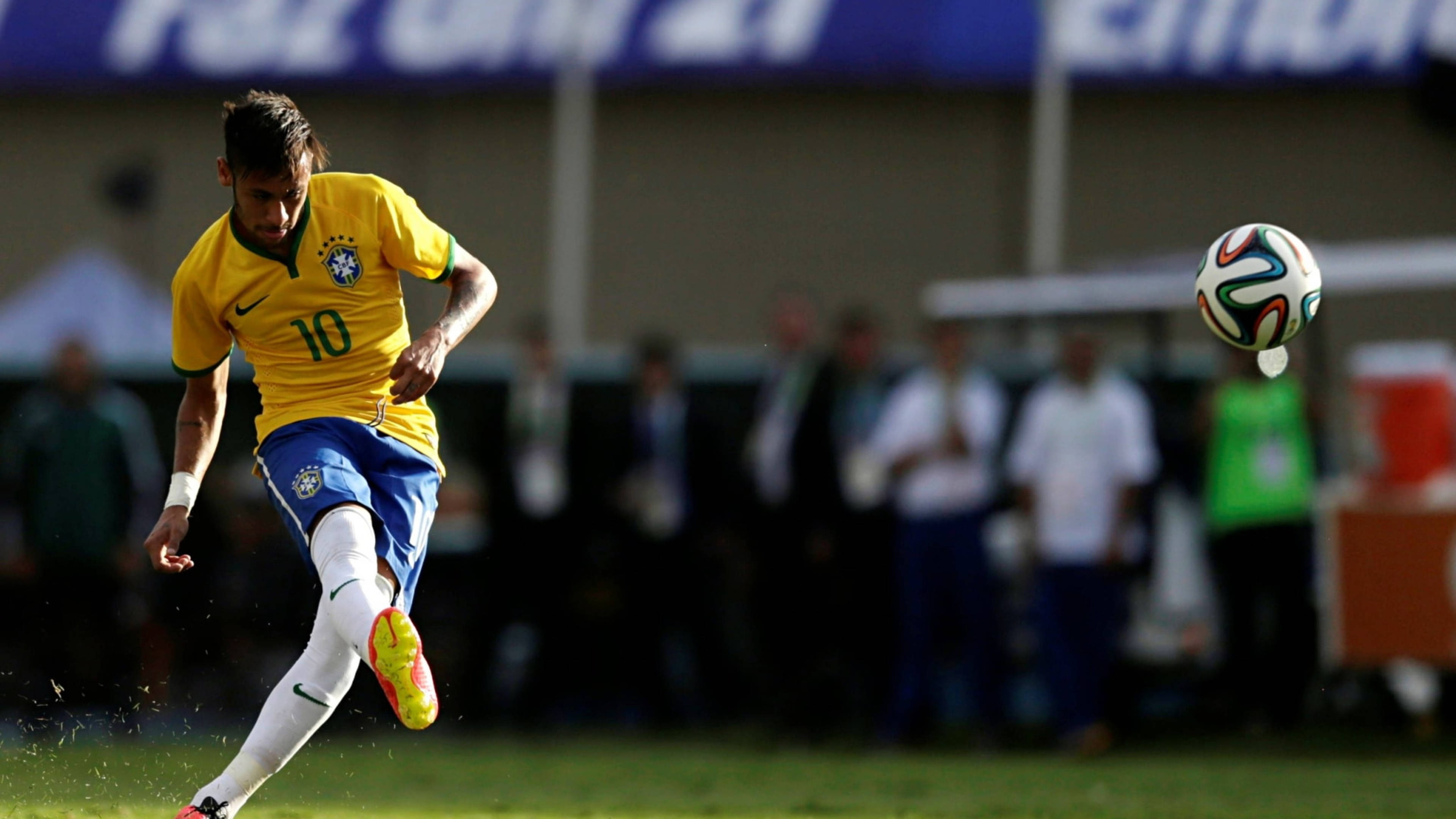 Neymar, 4K, yellow jersey, 4K Desktop Wallpaper