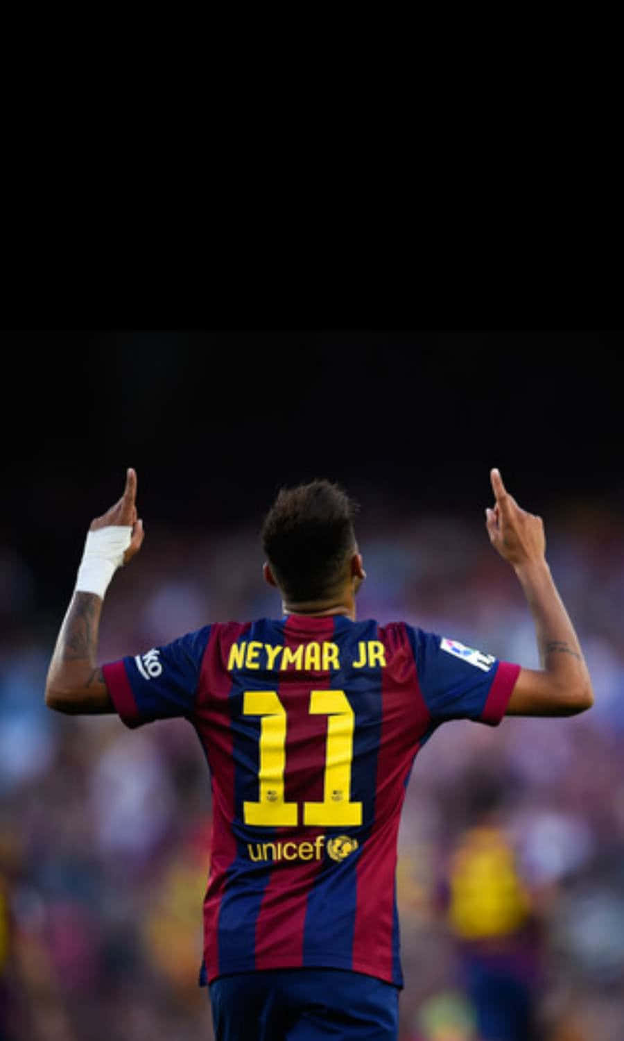 Neymar, red and blue striped jersey, number 11, HD Phone Wallpaper