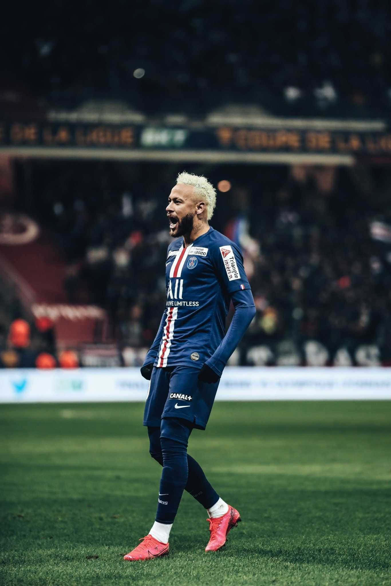 Neymar, iPhone, stadium pitch, Full HD Phone Wallpaper