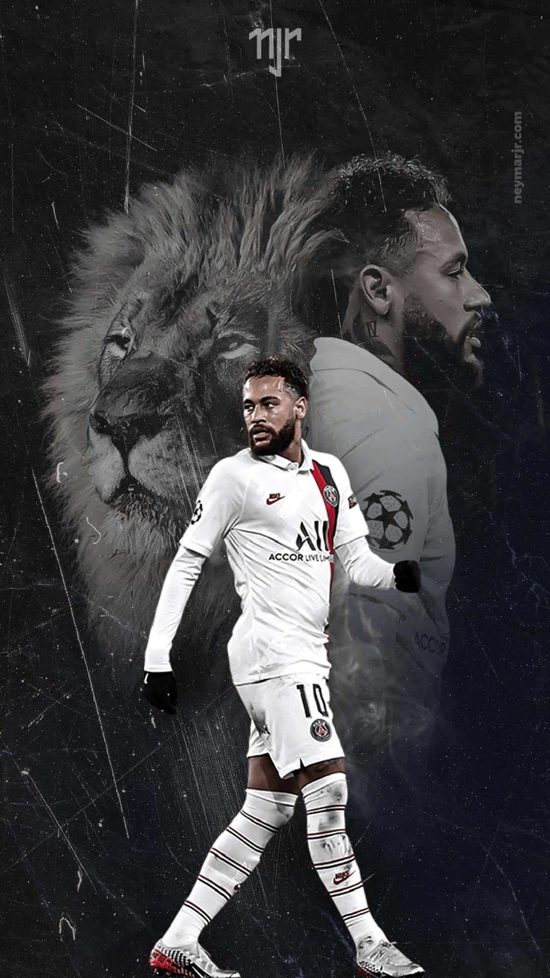 Neymar, iPhone, white kit, Full HD Phone Wallpaper