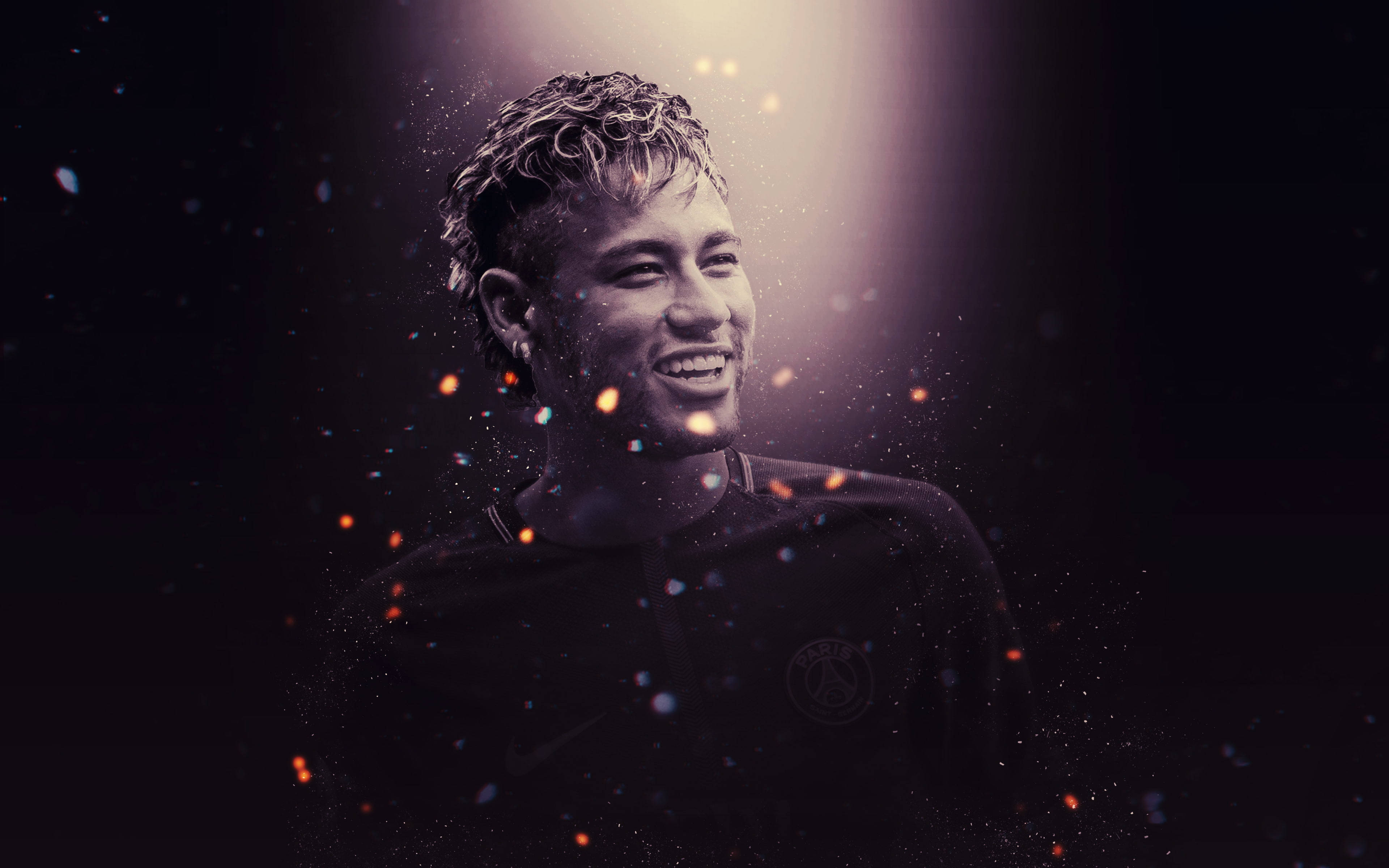 Neymar, 4K, spotlight, 4K Desktop Wallpaper