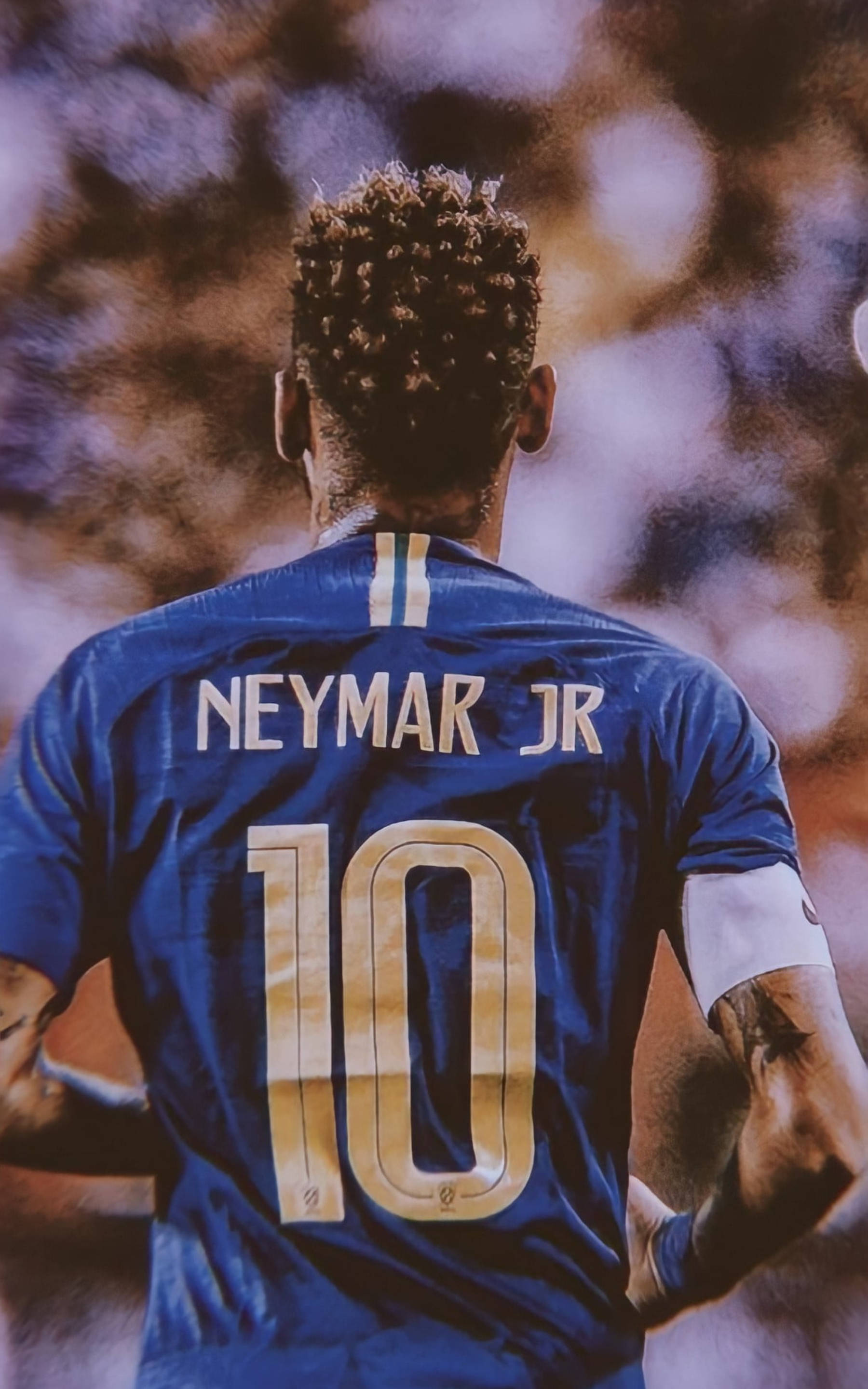 Neymar Jr, blue jersey, number 10, 2K Phone Wallpaper