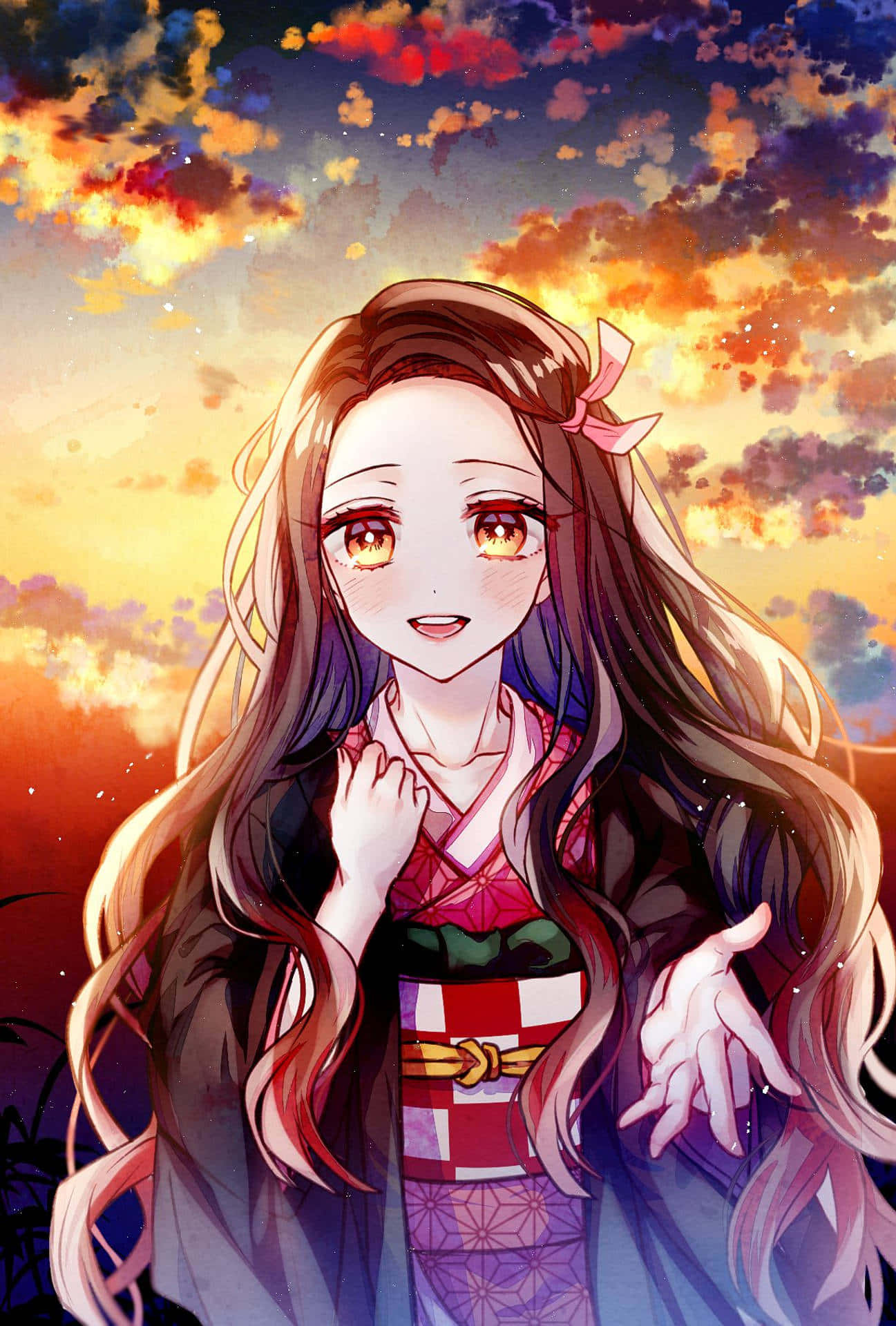 Nezuko Desktop, 1297 x 1920, Nezuko, Full HD Phone Wallpaper
