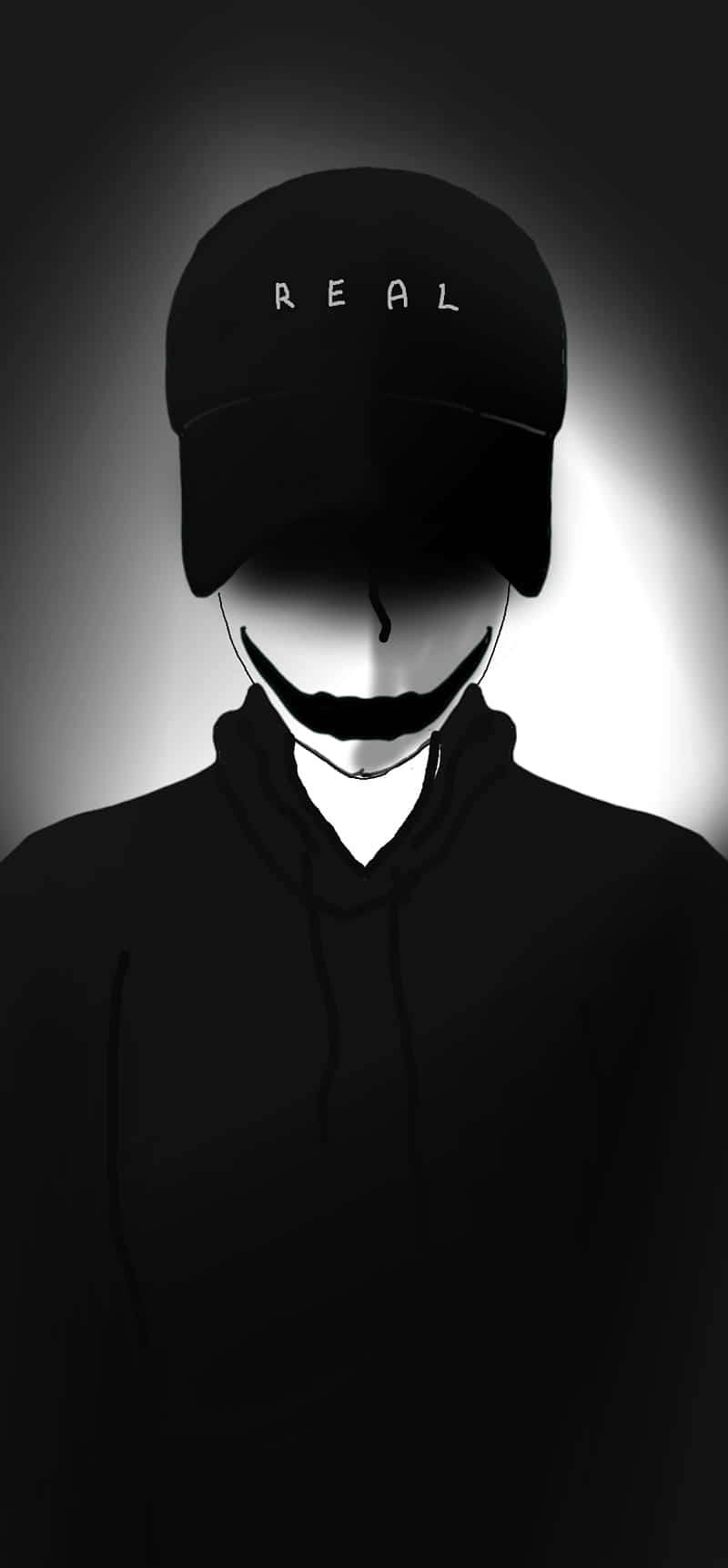Nf Rapper, black hoodie, cap with 'REAL' stitched, HD Phone Wallpaper