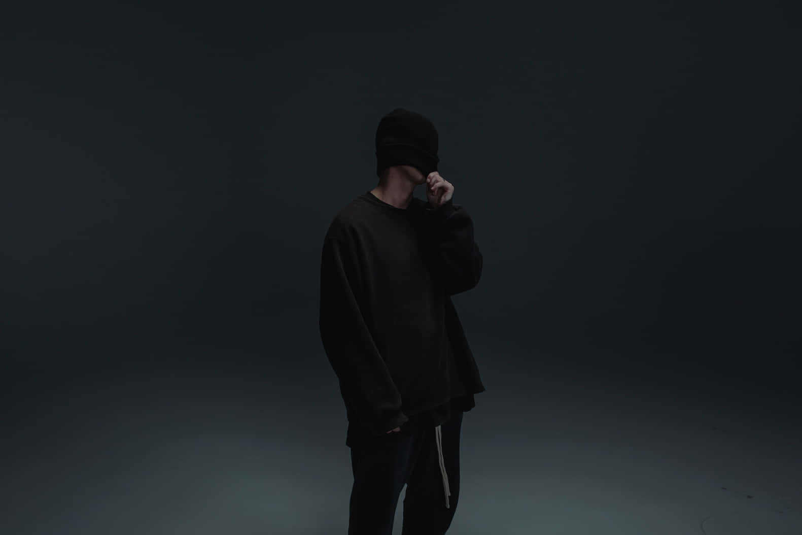 NF, all black, dim studio, HD Desktop Wallpaper