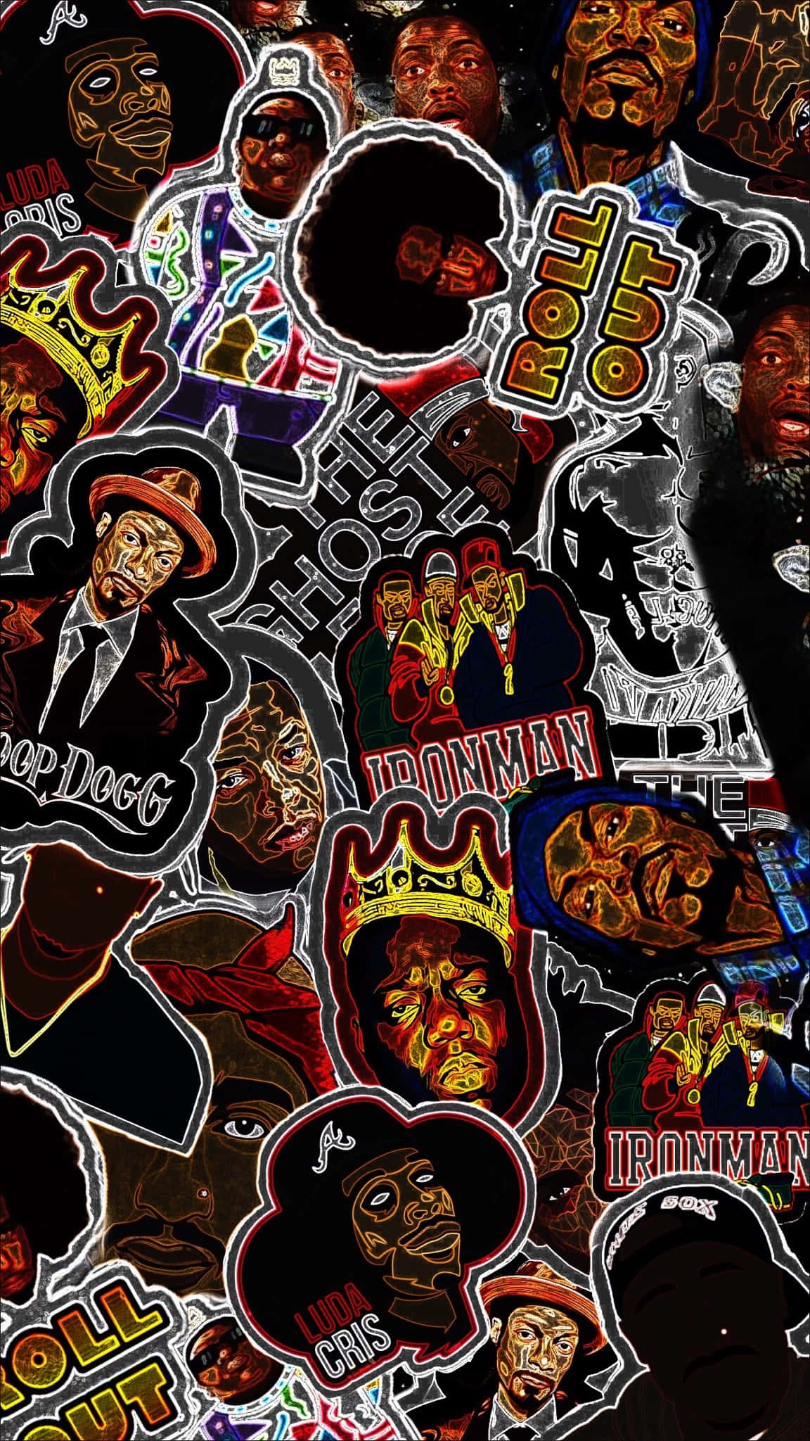 Cool Rapper, hip-hop artist, stickers, Full HD Phone Wallpaper