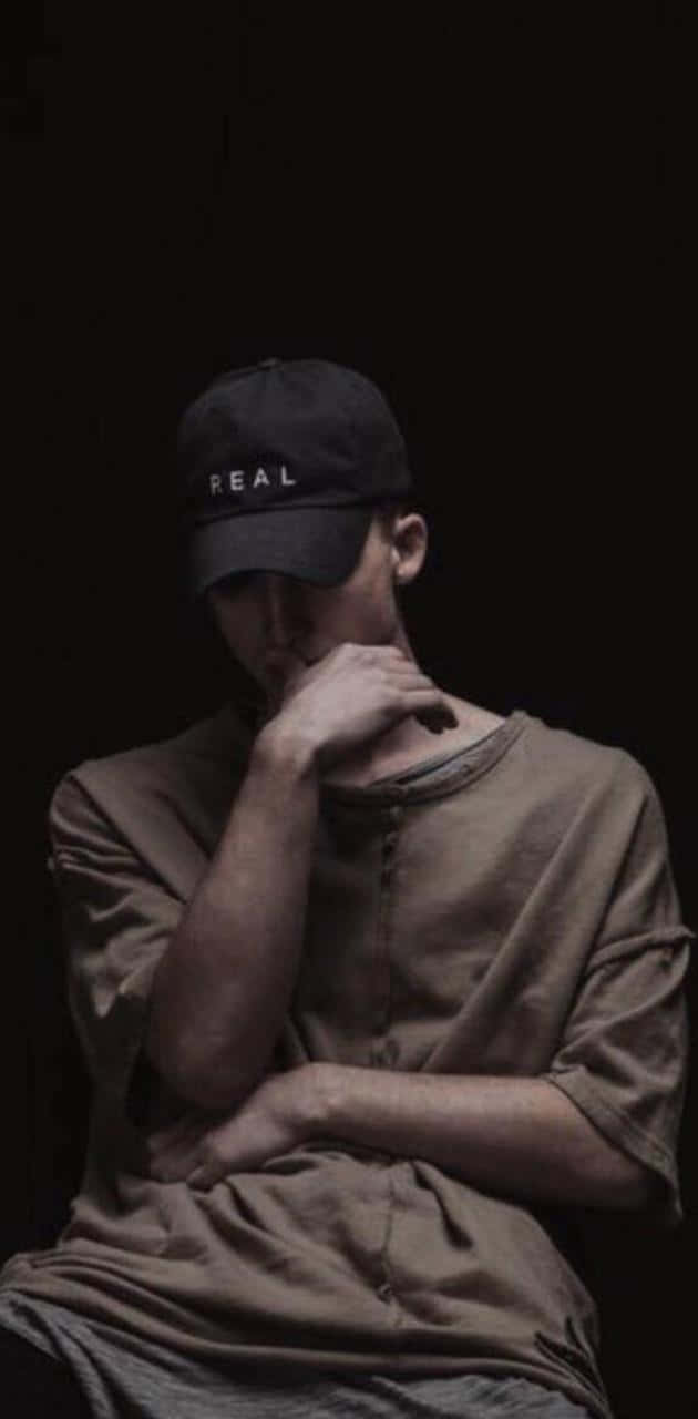 NF, black cap, REAL embroidered, HD Phone Wallpaper