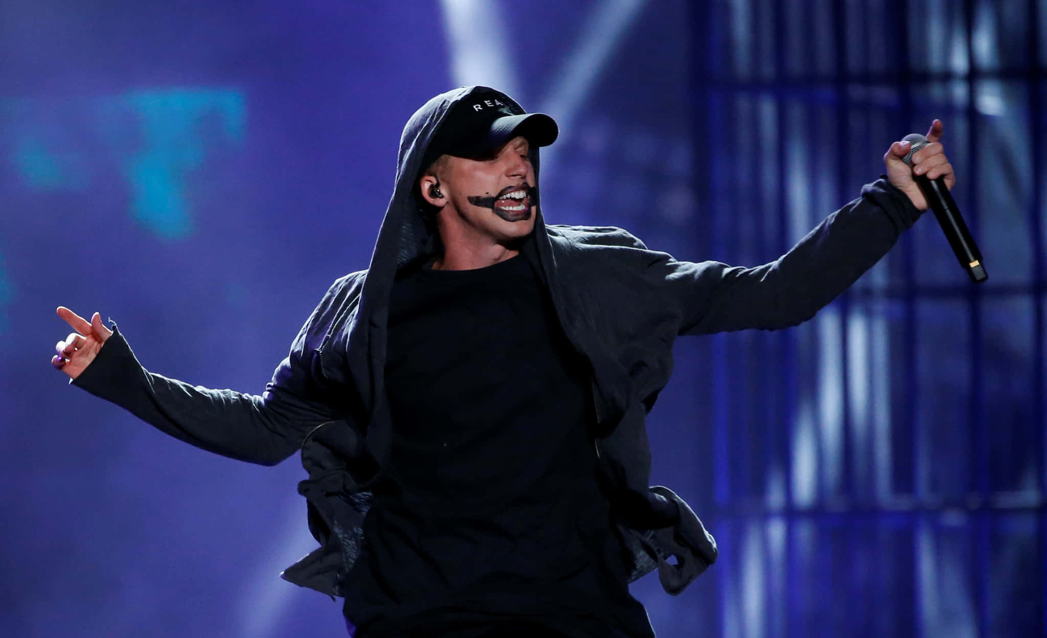NF, black hoodie, cap, Full HD Desktop Wallpaper