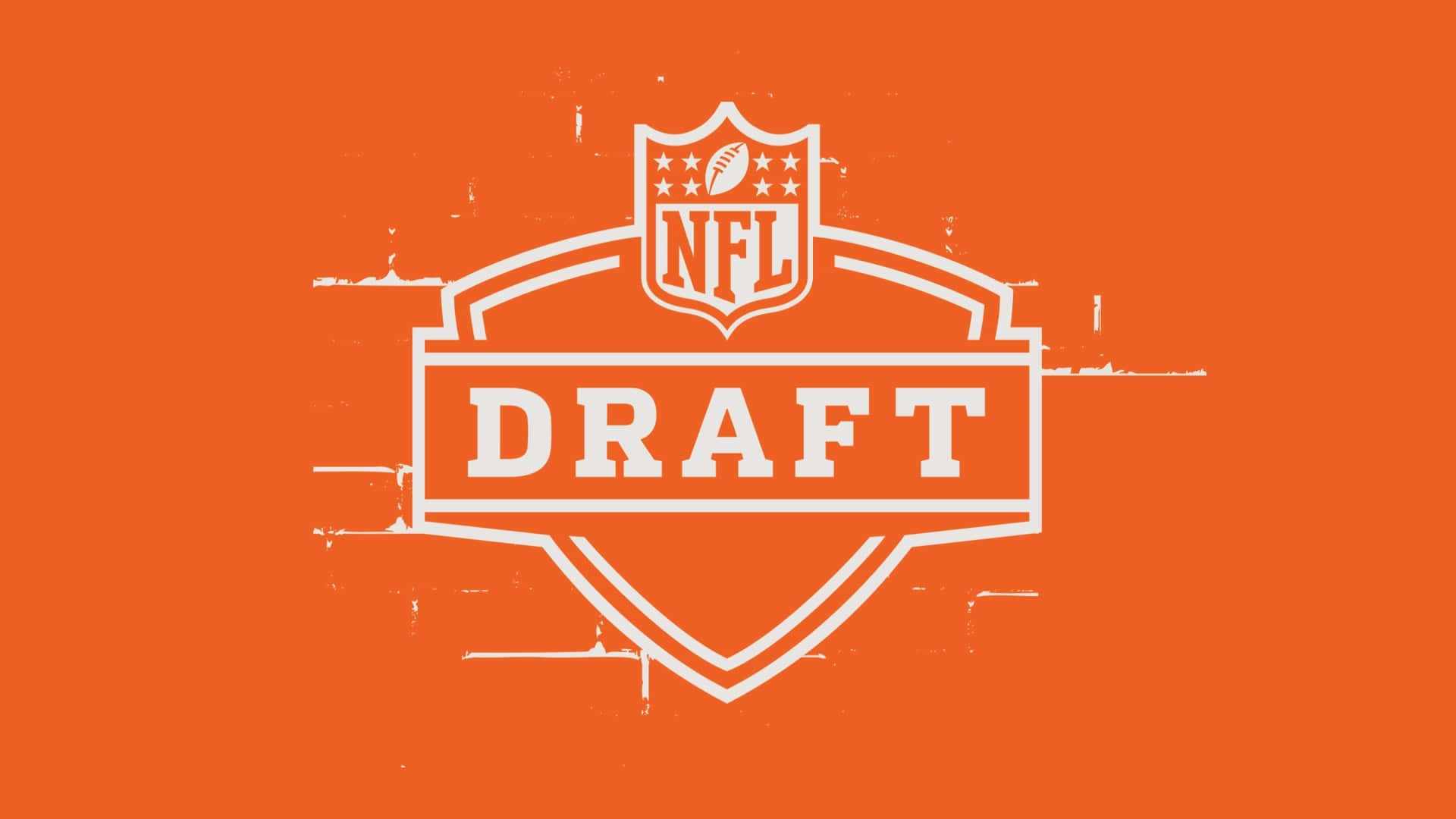 NFL Draft, white NFL Draft logo, distressed edges, Full HD Desktop Wallpaper