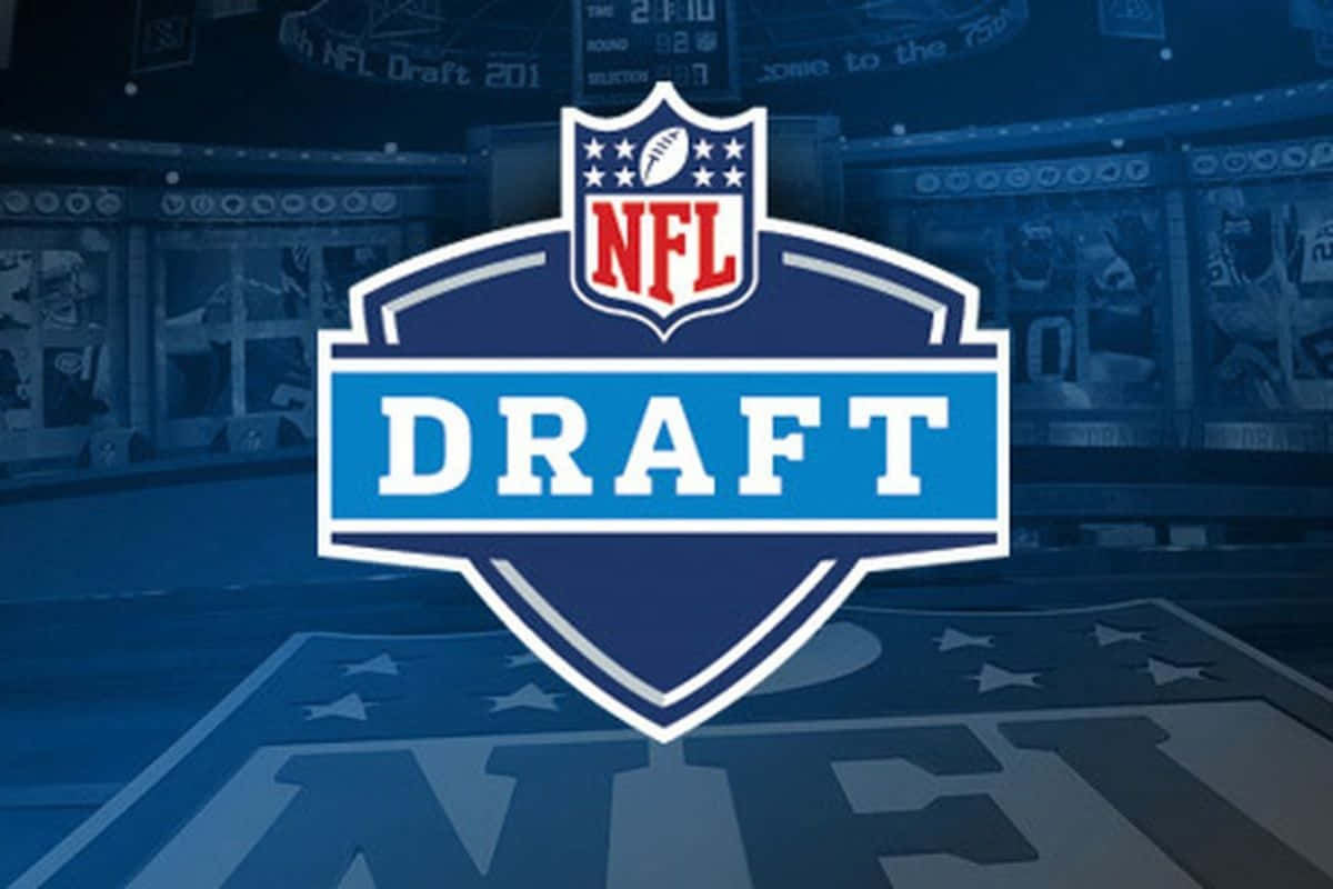 NFL Draft, blue football stadium floor, star patterns, SD Desktop Wallpaper