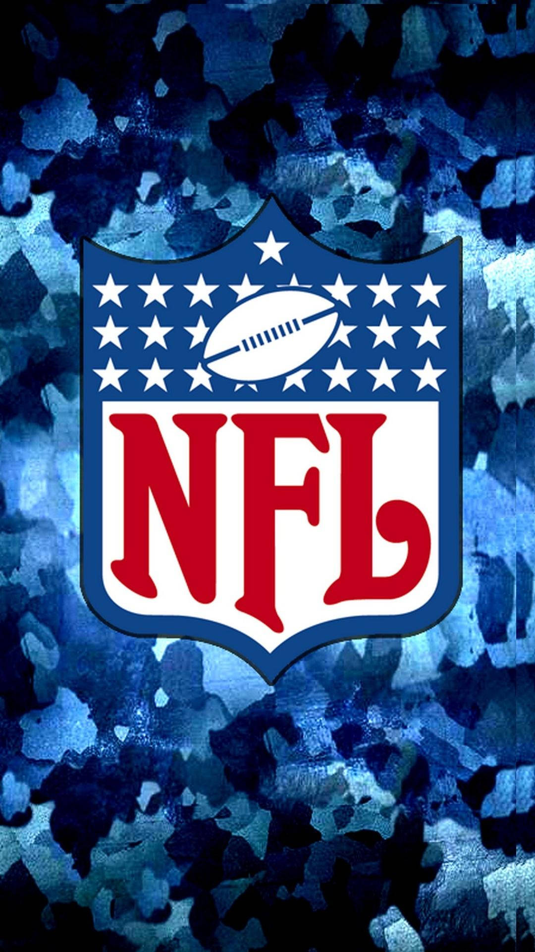 NFL, red white and blue, textured blue camouflage background, Full HD Phone Wallpaper