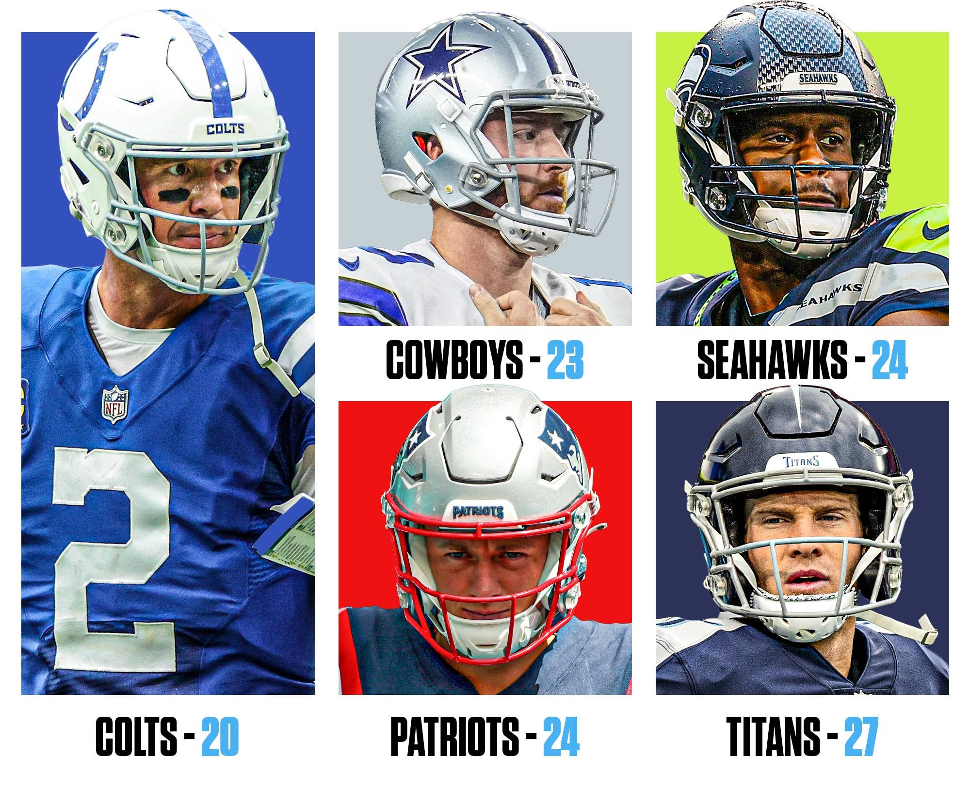 NFL, quarterbacks, team helmets, Full HD Desktop Wallpaper