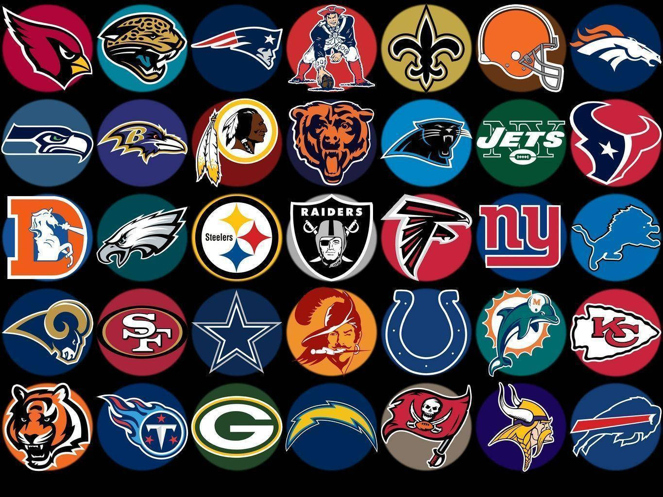 NFL Team Logo, grid, vibrant, HD Desktop Wallpaper