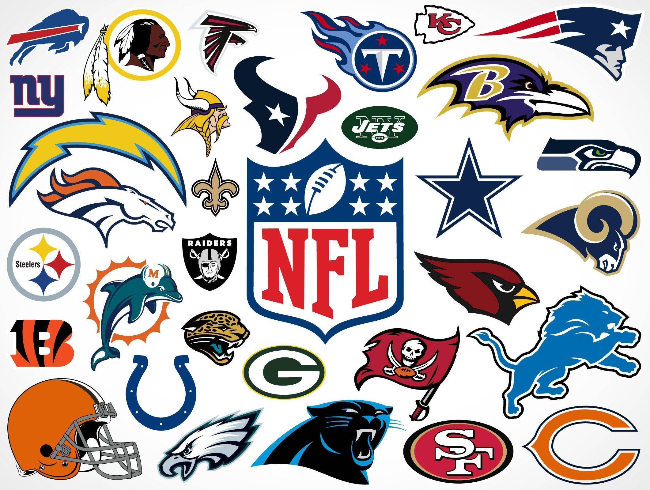 NFL Teams, NFL team logos, emblems, Full HD Desktop Wallpaper
