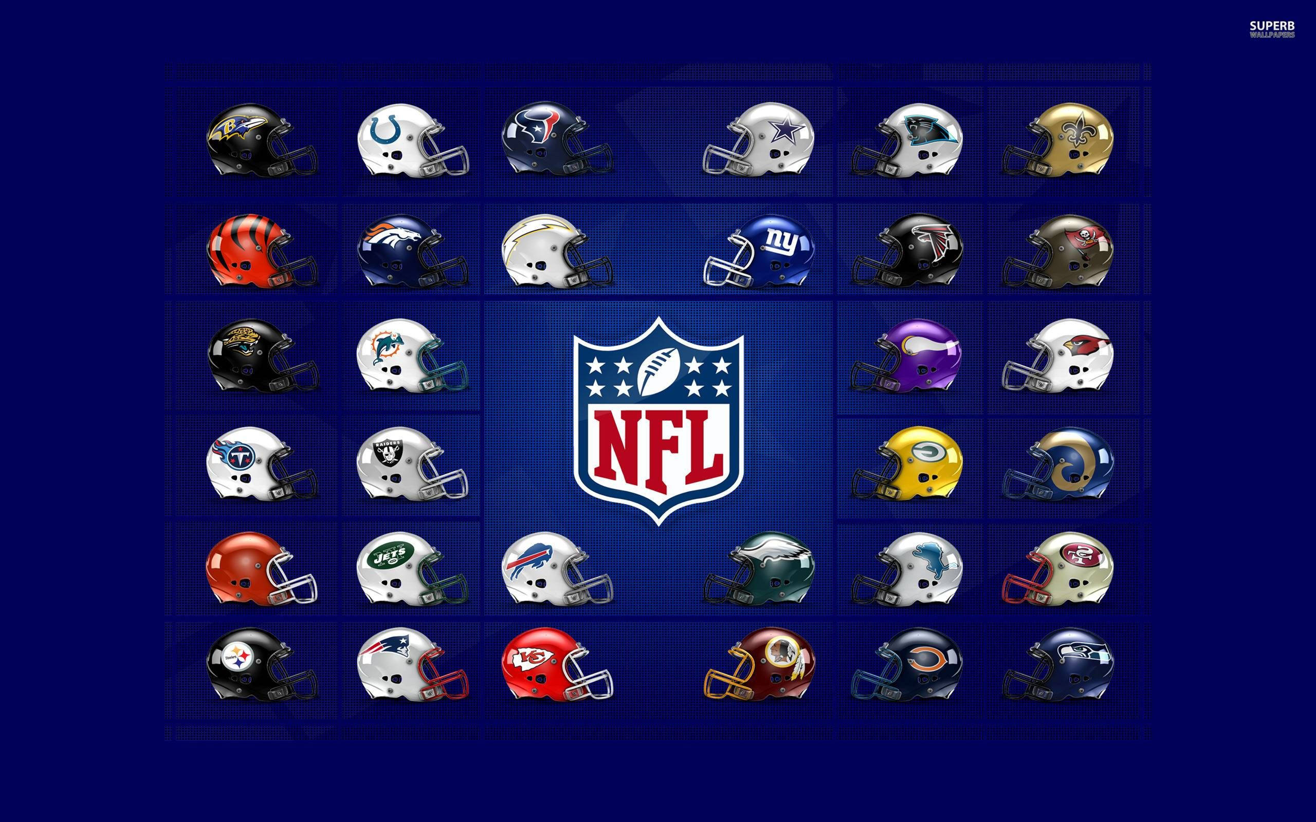 NFL, NFL logo, NFL team helmets, 2K Desktop Wallpaper