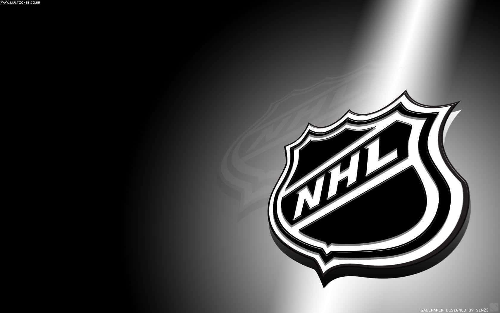 NHL, black and white, spotlight, HD Desktop Wallpaper