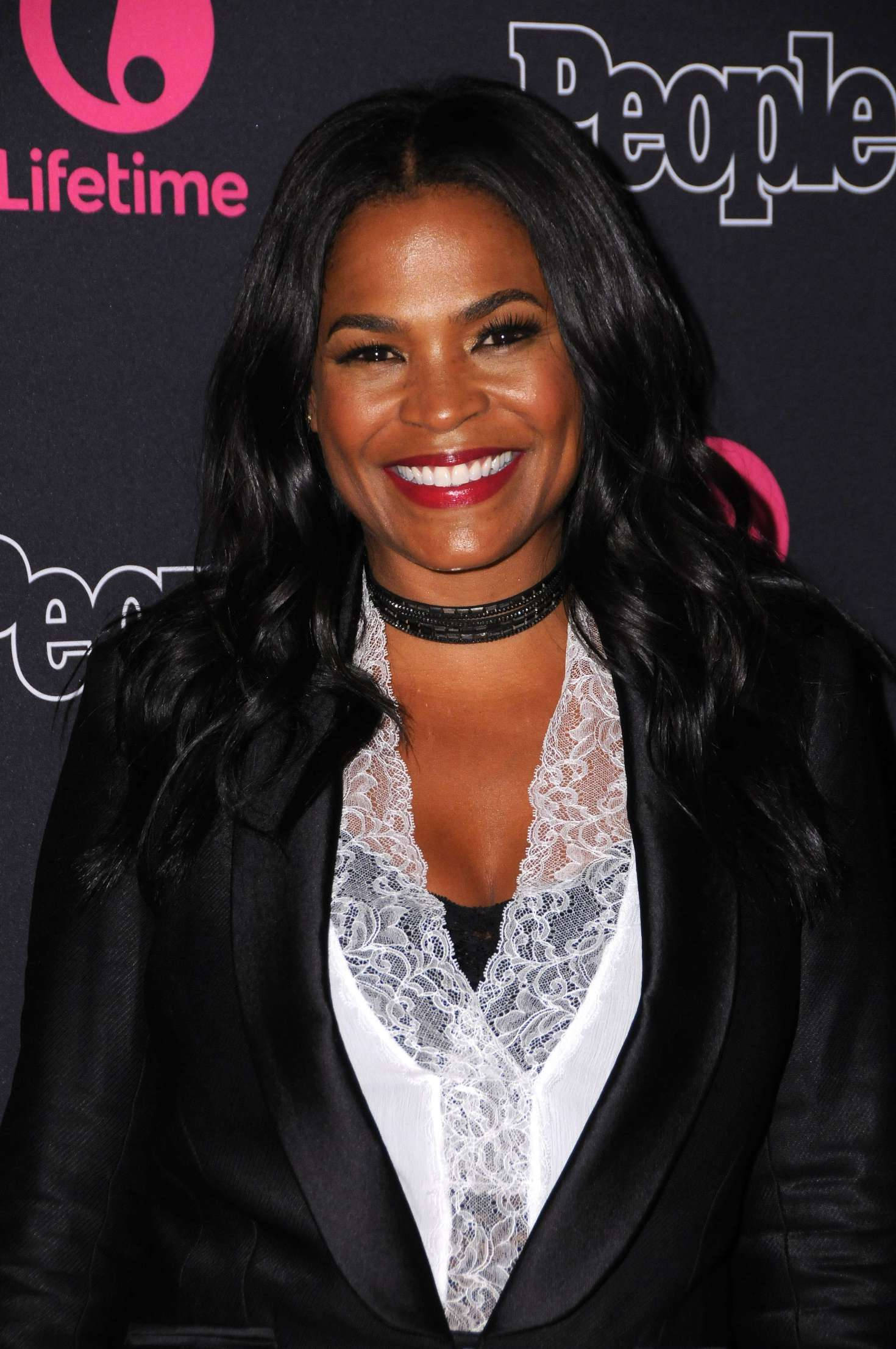 Nia Long, red carpet event, black blazer, Full HD Phone Wallpaper
