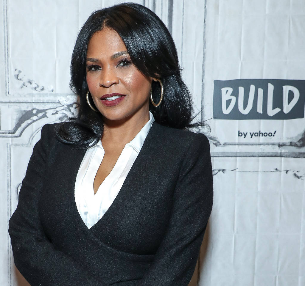 Nia Long, black blazer, white shirt, SD Desktop Wallpaper