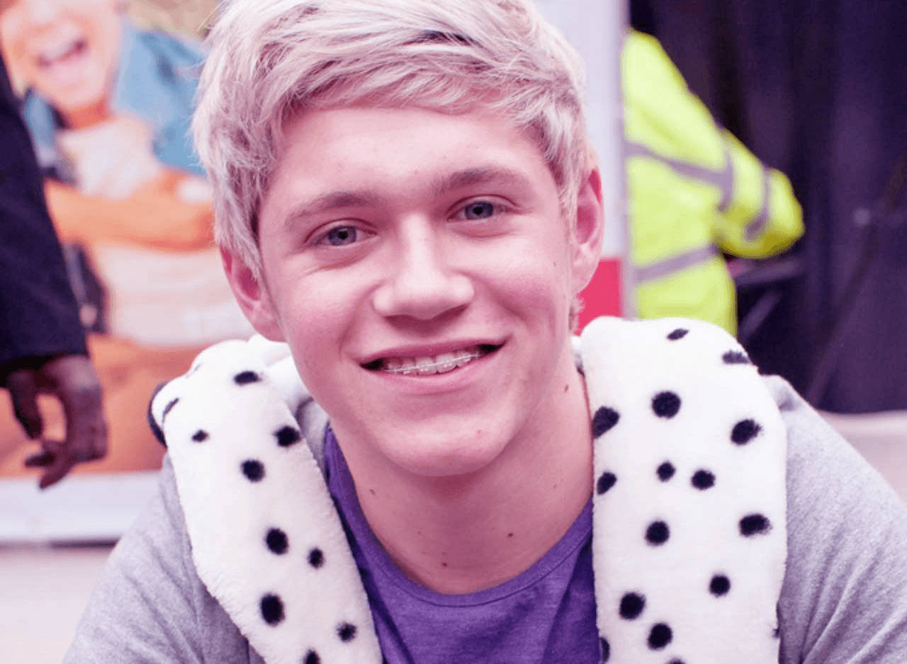 Niall Horan, platinum blonde hair, braces, HD Desktop Wallpaper