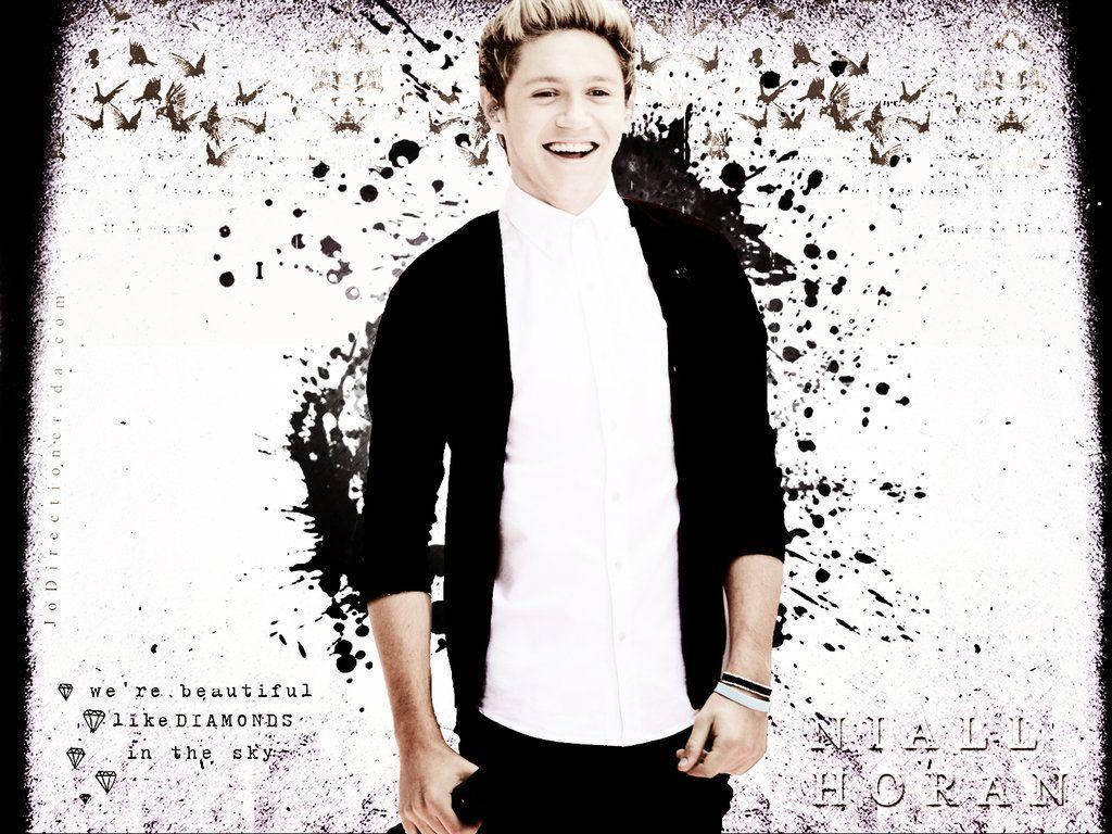 Niall Horan, white shirt, black cardigan, SD Desktop Wallpaper