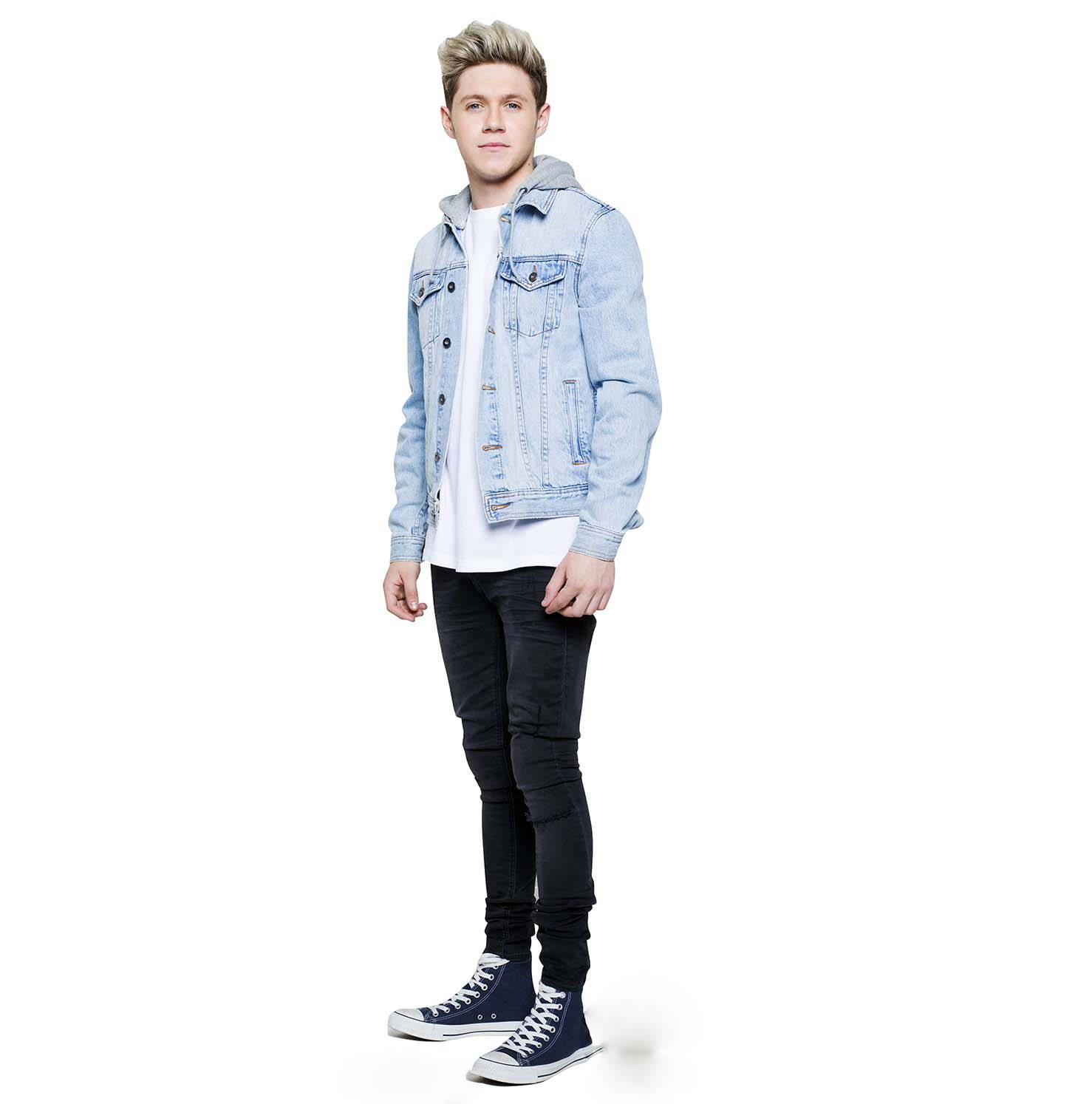 Niall Horan, denim jacket, light blue, HD Phone Wallpaper