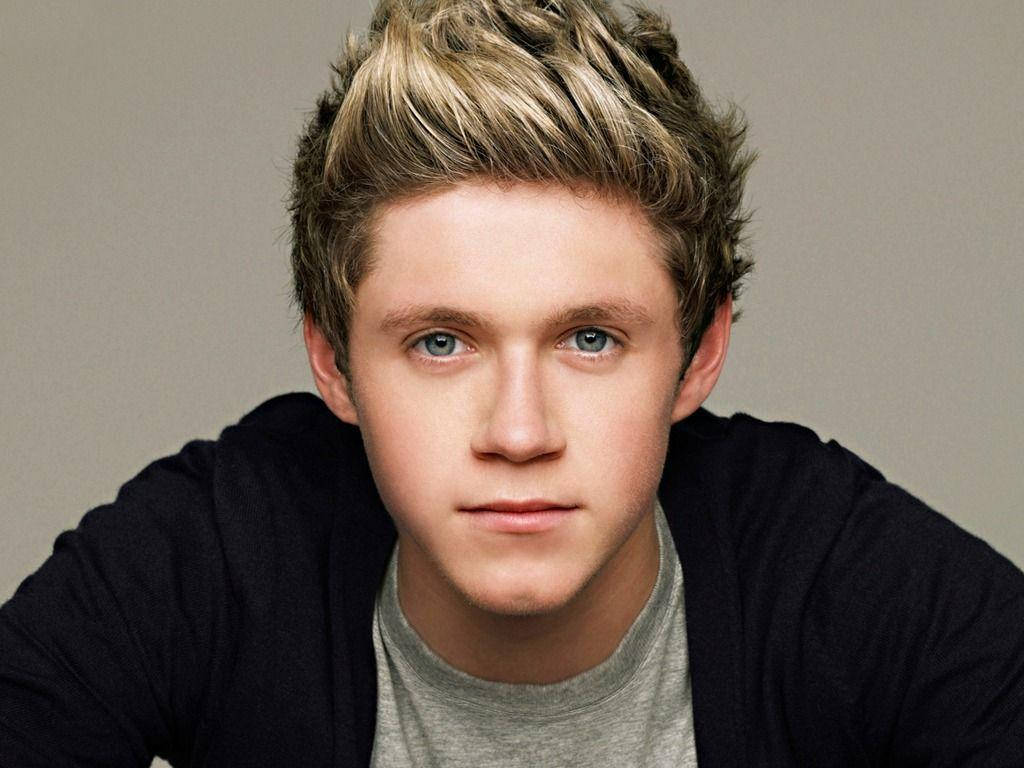 Niall Horan, spiky blonde hair, intense blue eyes, SD Desktop Wallpaper