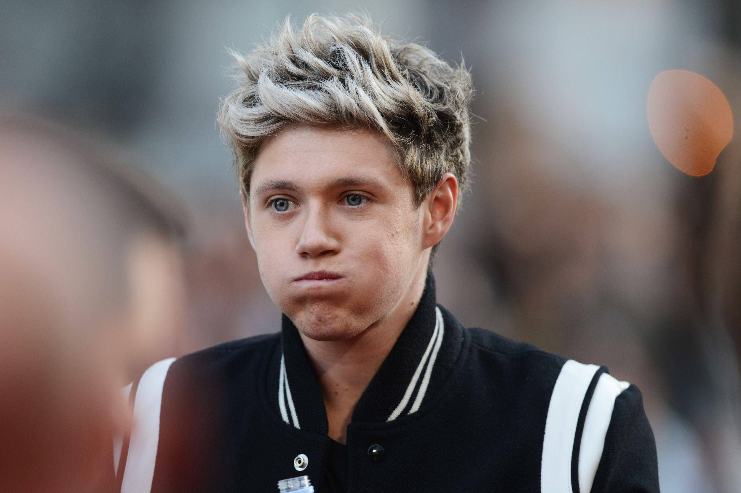 Niall Horan, spiky blonde hair, blue eyes, Full HD Desktop Wallpaper