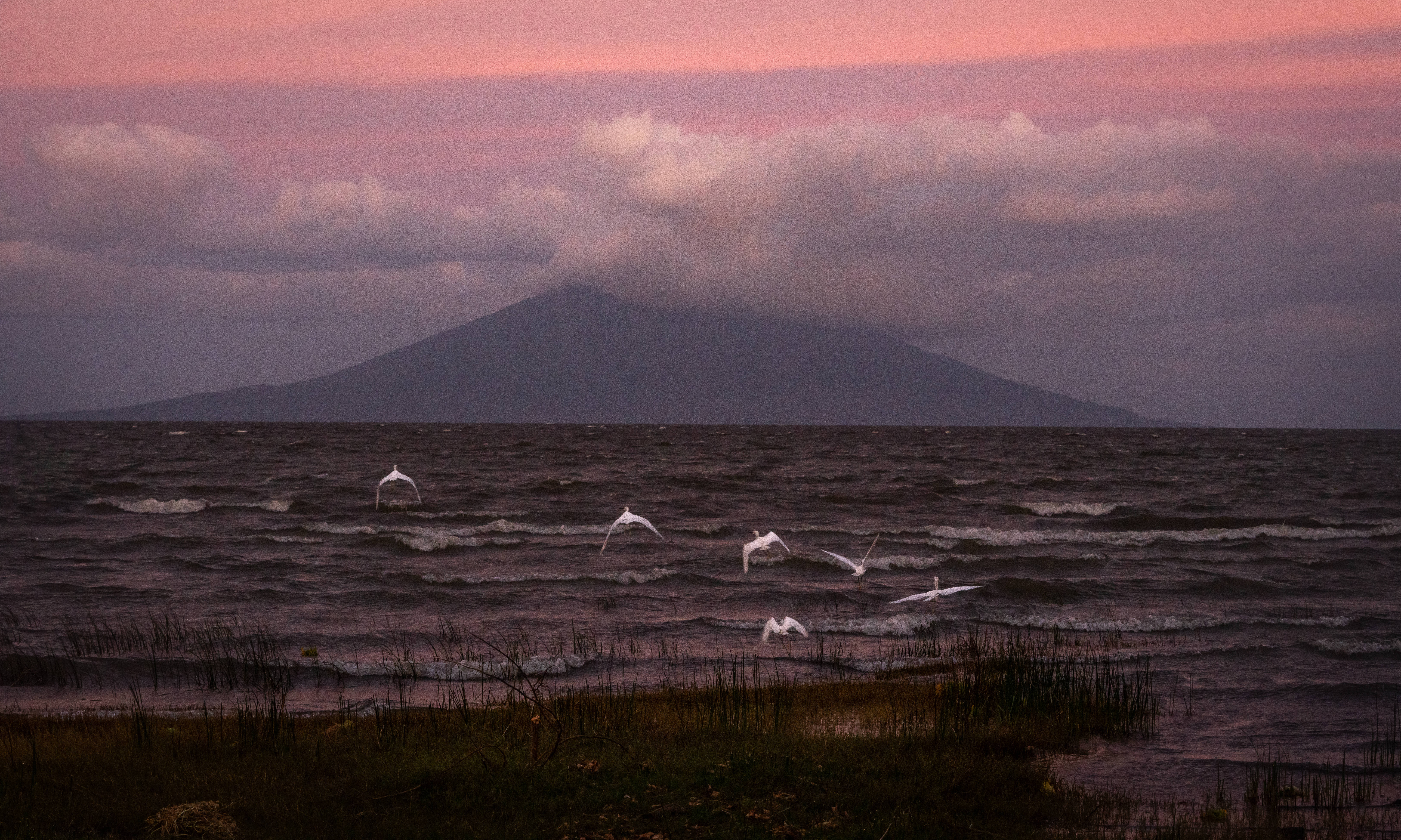 volcano, ocean, Nicaragua, 8K Desktop Wallpaper