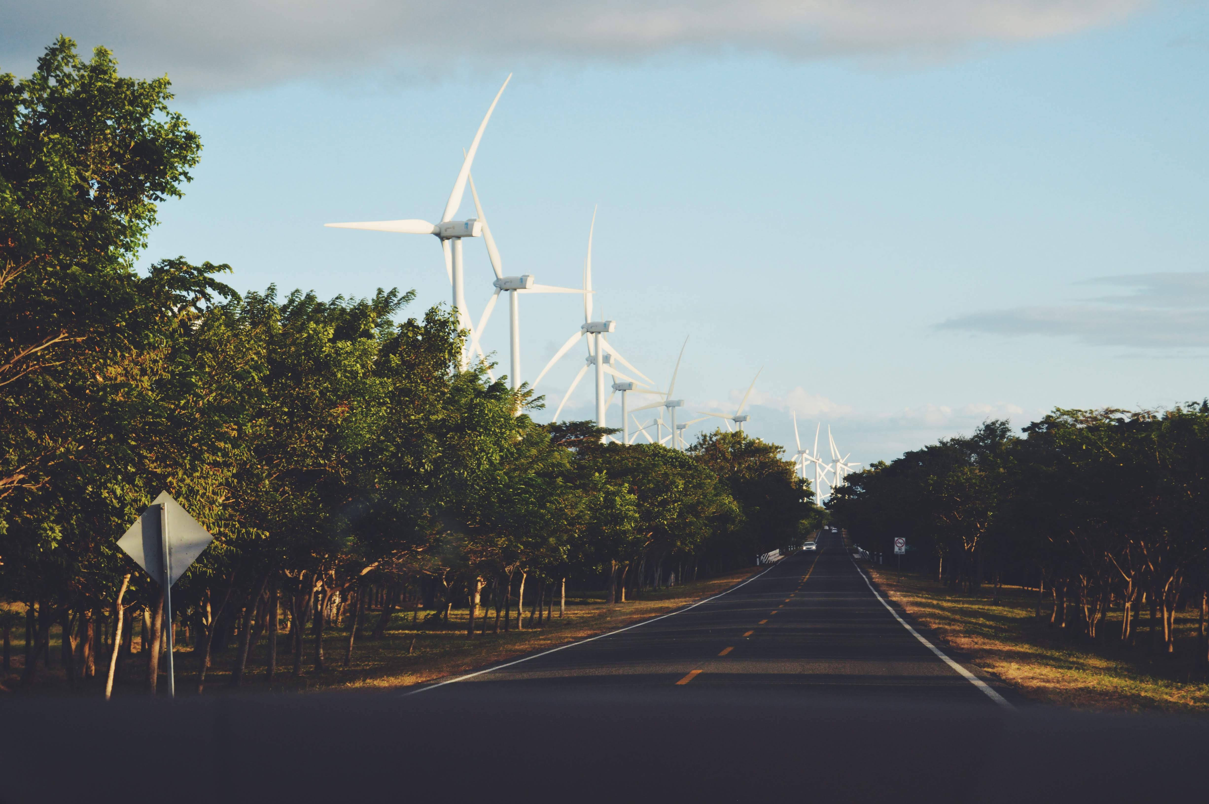 windmills, trees, Nicaragua, 4K Desktop Wallpaper