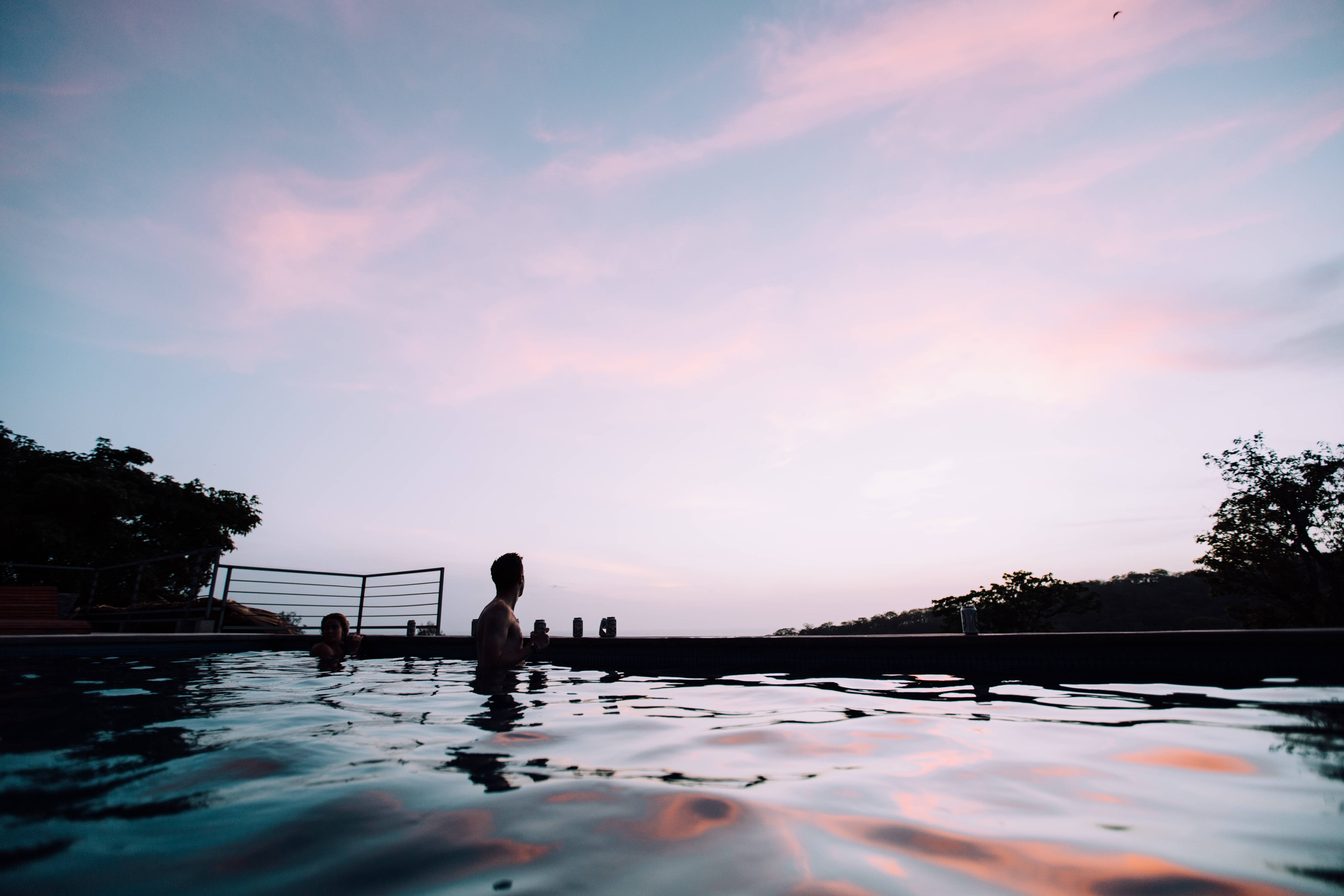 pink sky, Nicaragua, infinity pool, 5K Desktop Wallpaper
