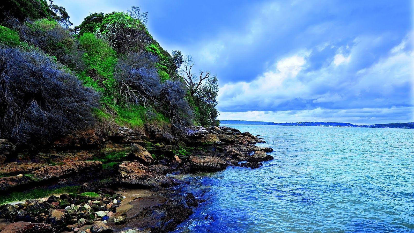 Nice, blue island, turquoise waters, HD Desktop Wallpaper