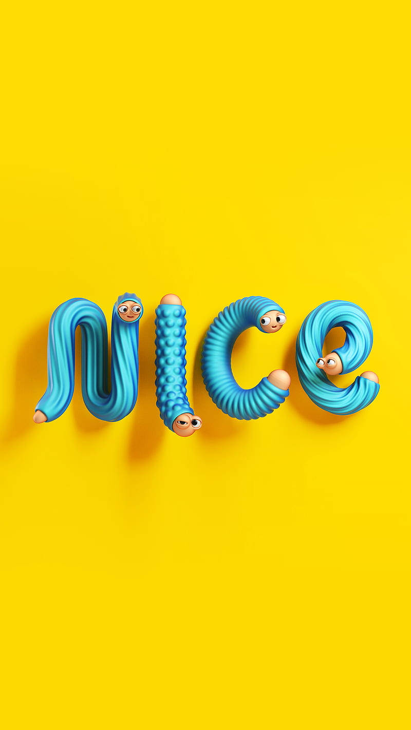 nice, blue worm-like characters, faces, HD Phone Wallpaper