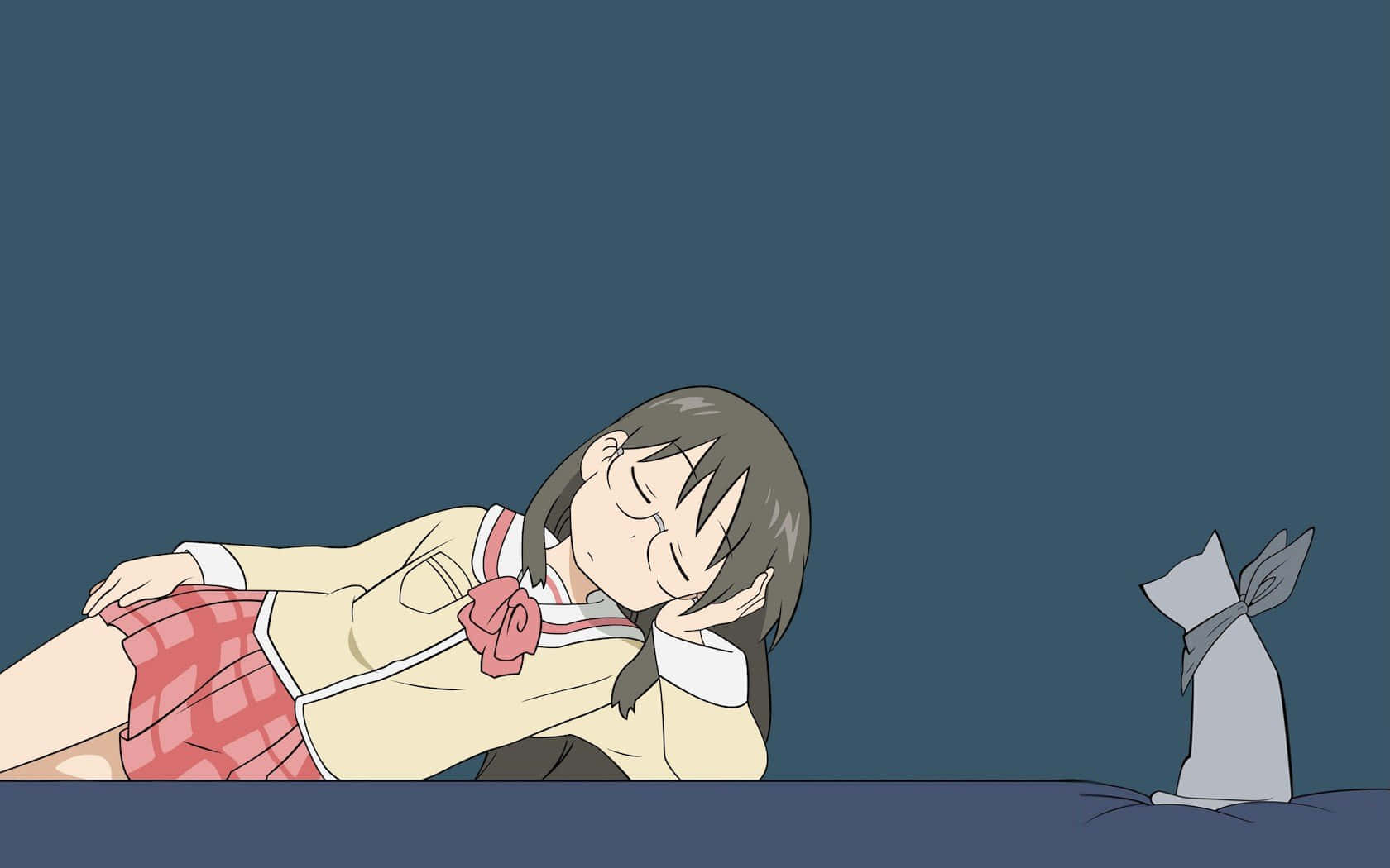 Nichij, anime girl, school uniform, HD Desktop Wallpaper