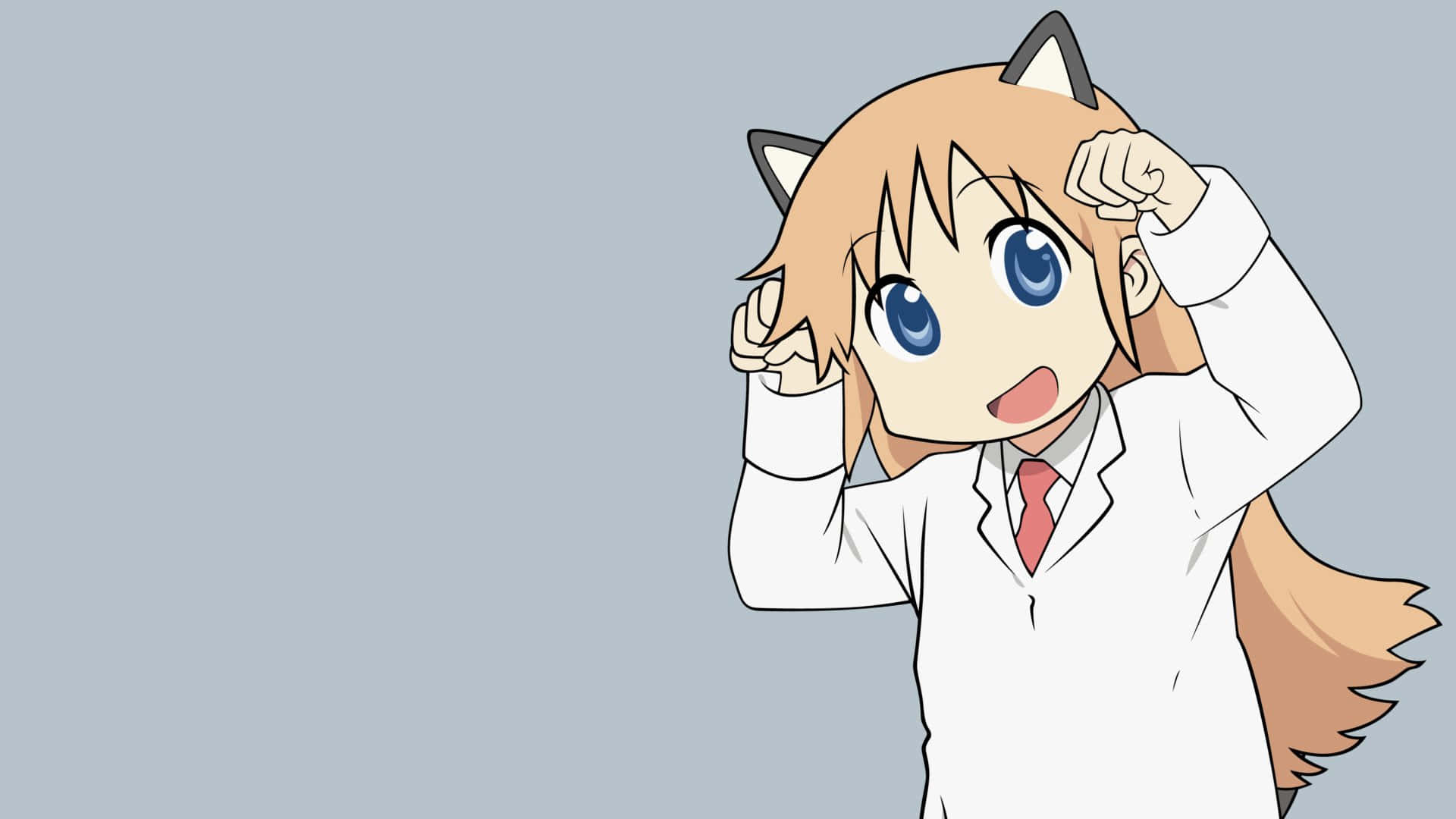 Nichij, anime girl, fox ears, Full HD Desktop Wallpaper