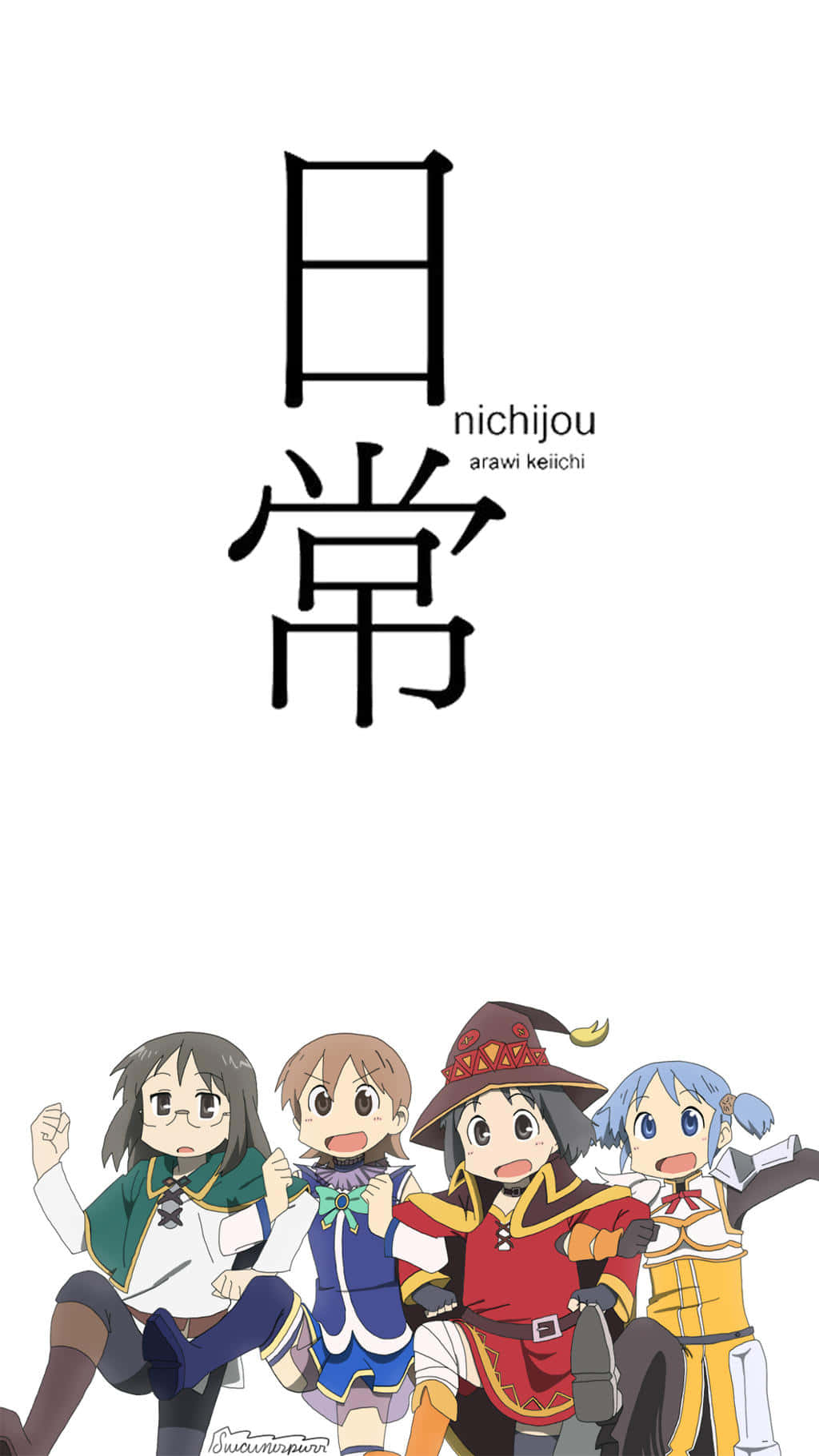 Nichij, anime characters, colorful outfits, HD Phone Wallpaper