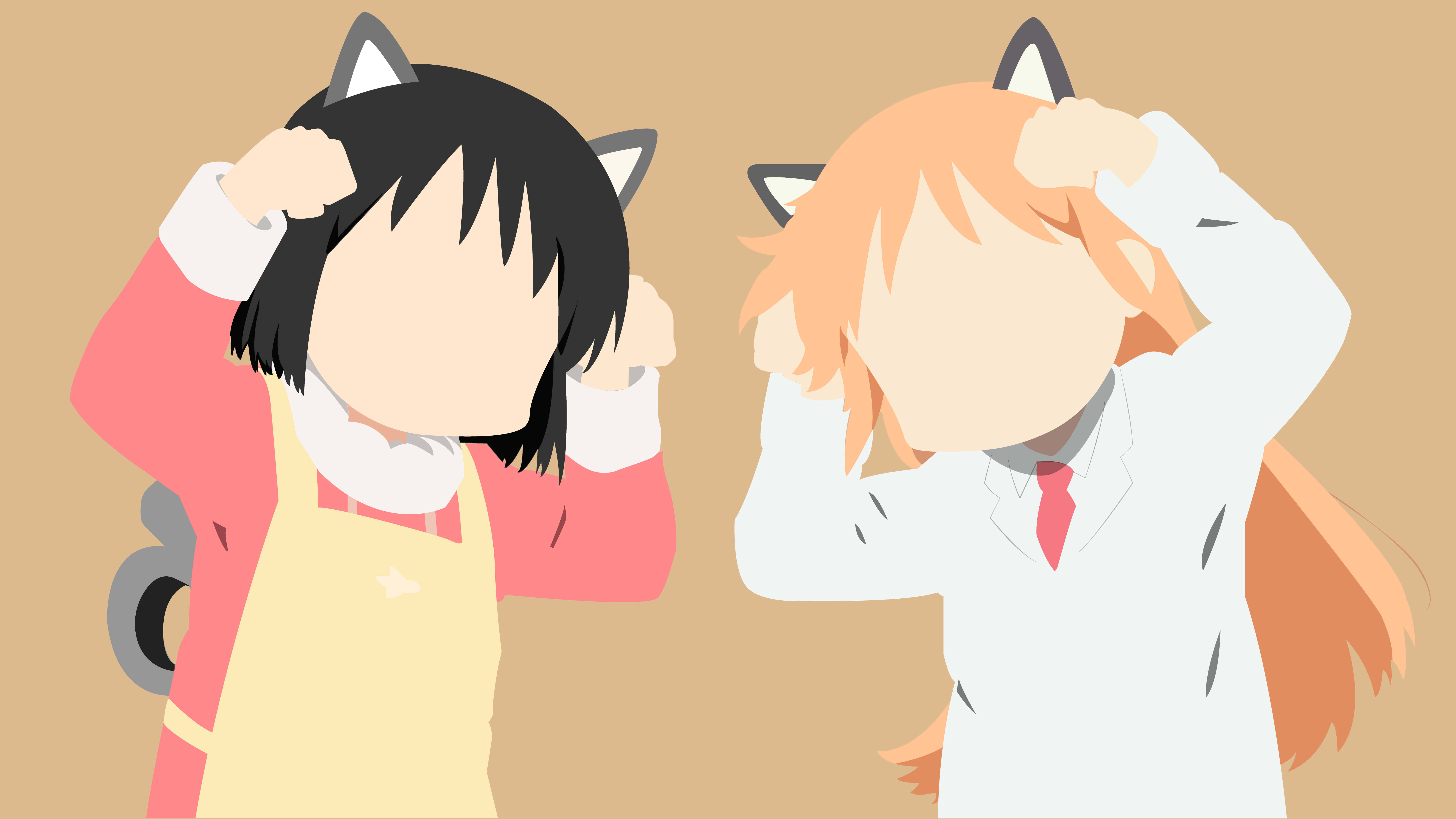 Nichij, anime characters, cat ears, 8K Desktop Wallpaper