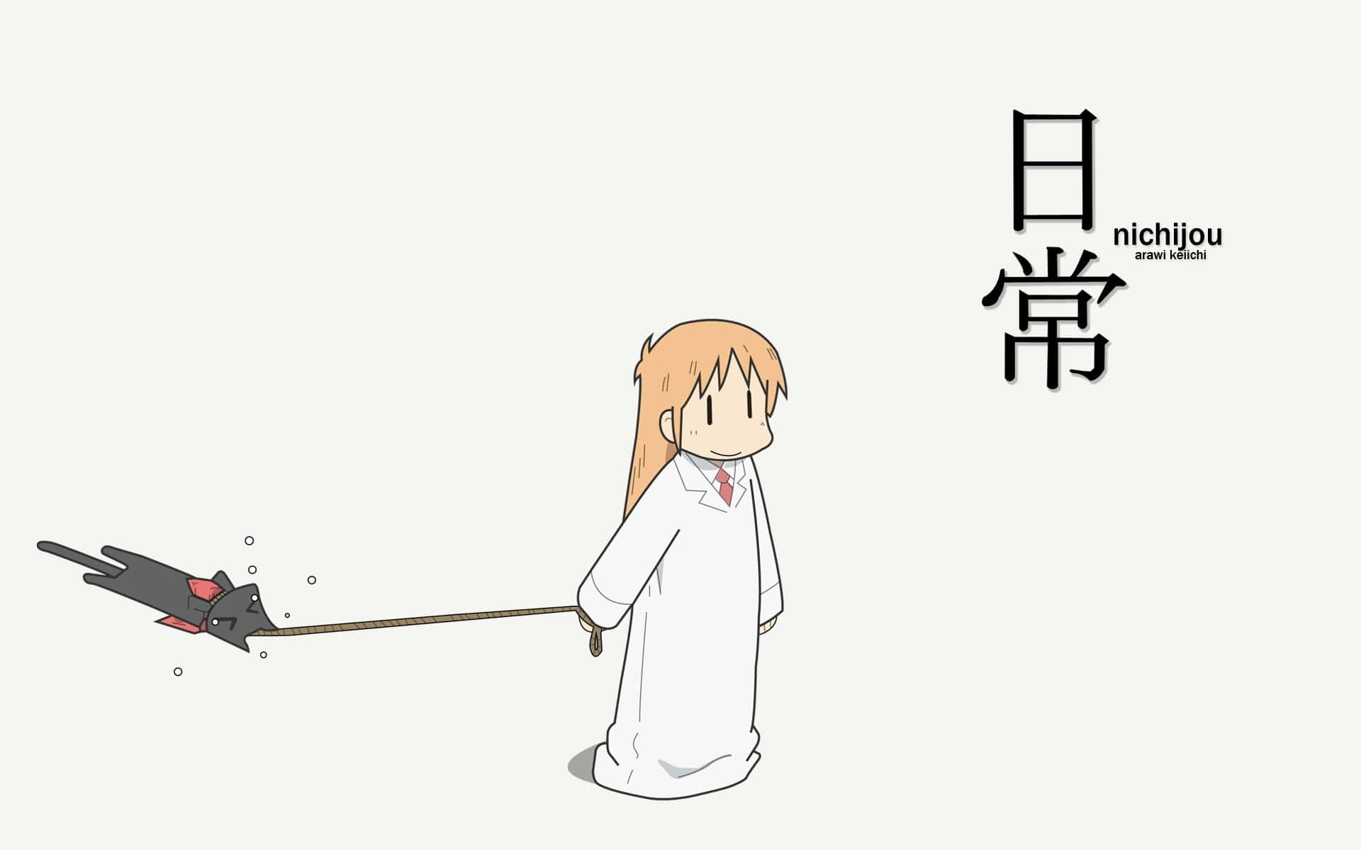 Nichij, anime girl, white lab coat, Full HD Desktop Wallpaper